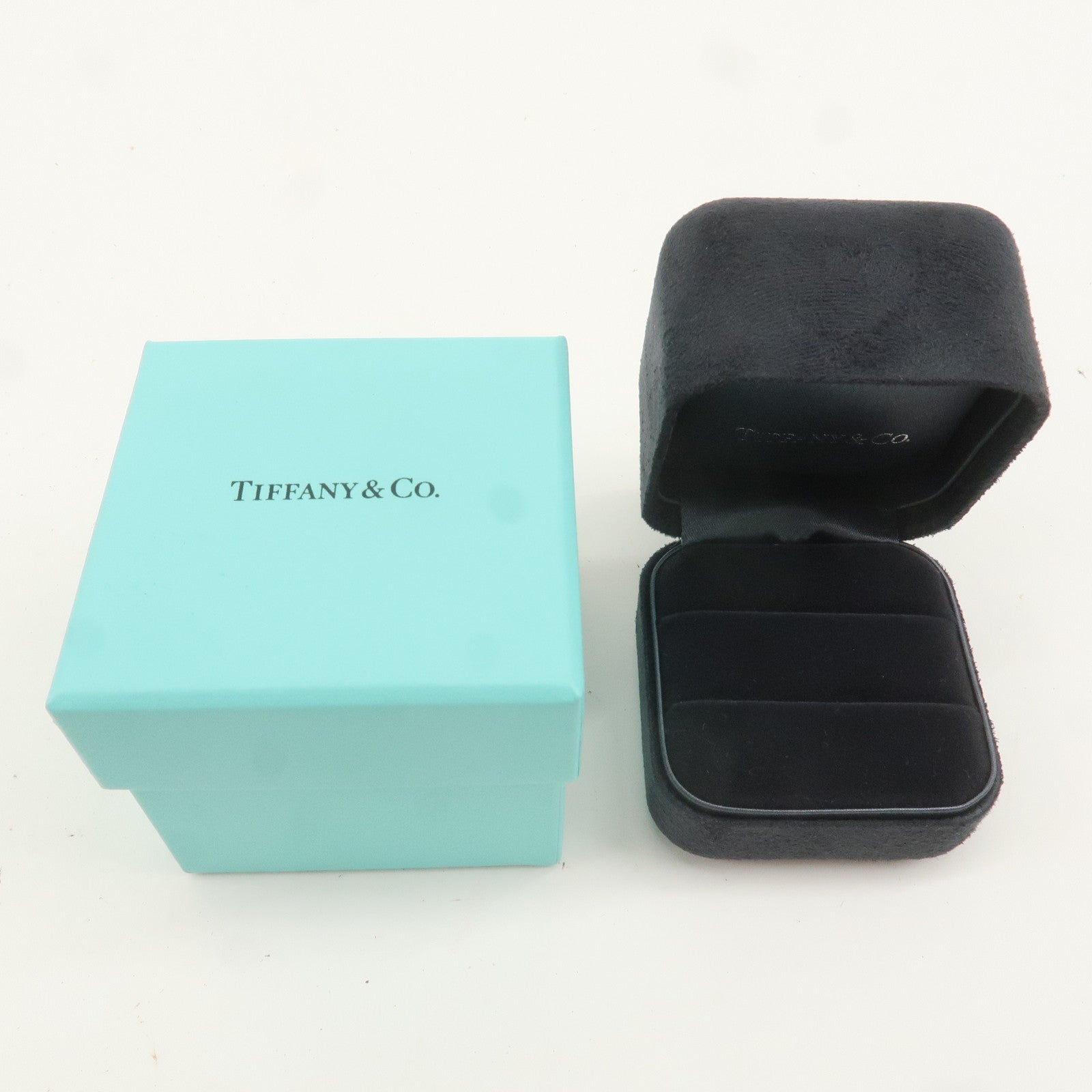 Tiffany&Co. Set of 2 Jewelry Box For Pair Rings Tiffany Blue