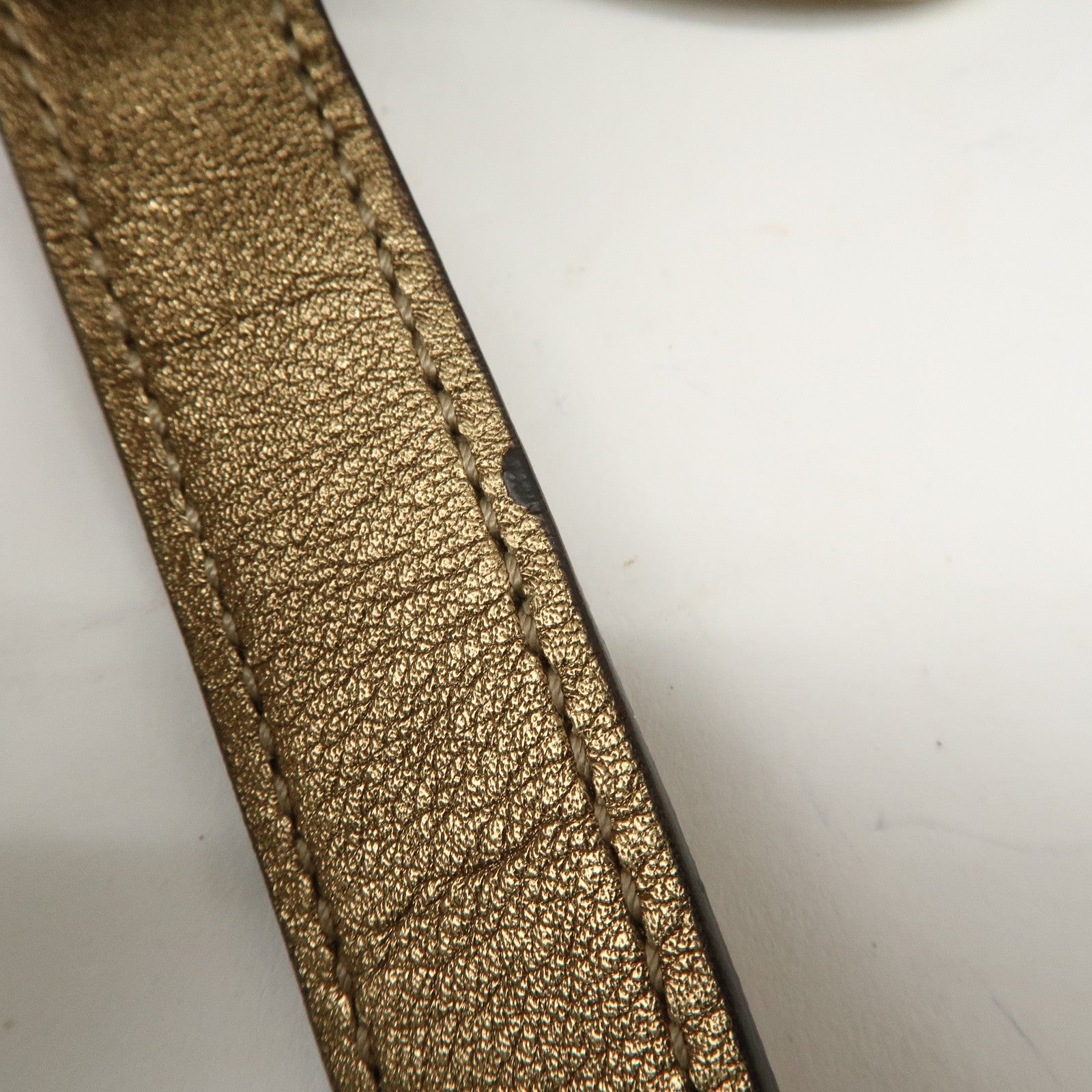 GUCCI Sherry GG Canvas Leather Tote Bag Beige Gold 137396 Used