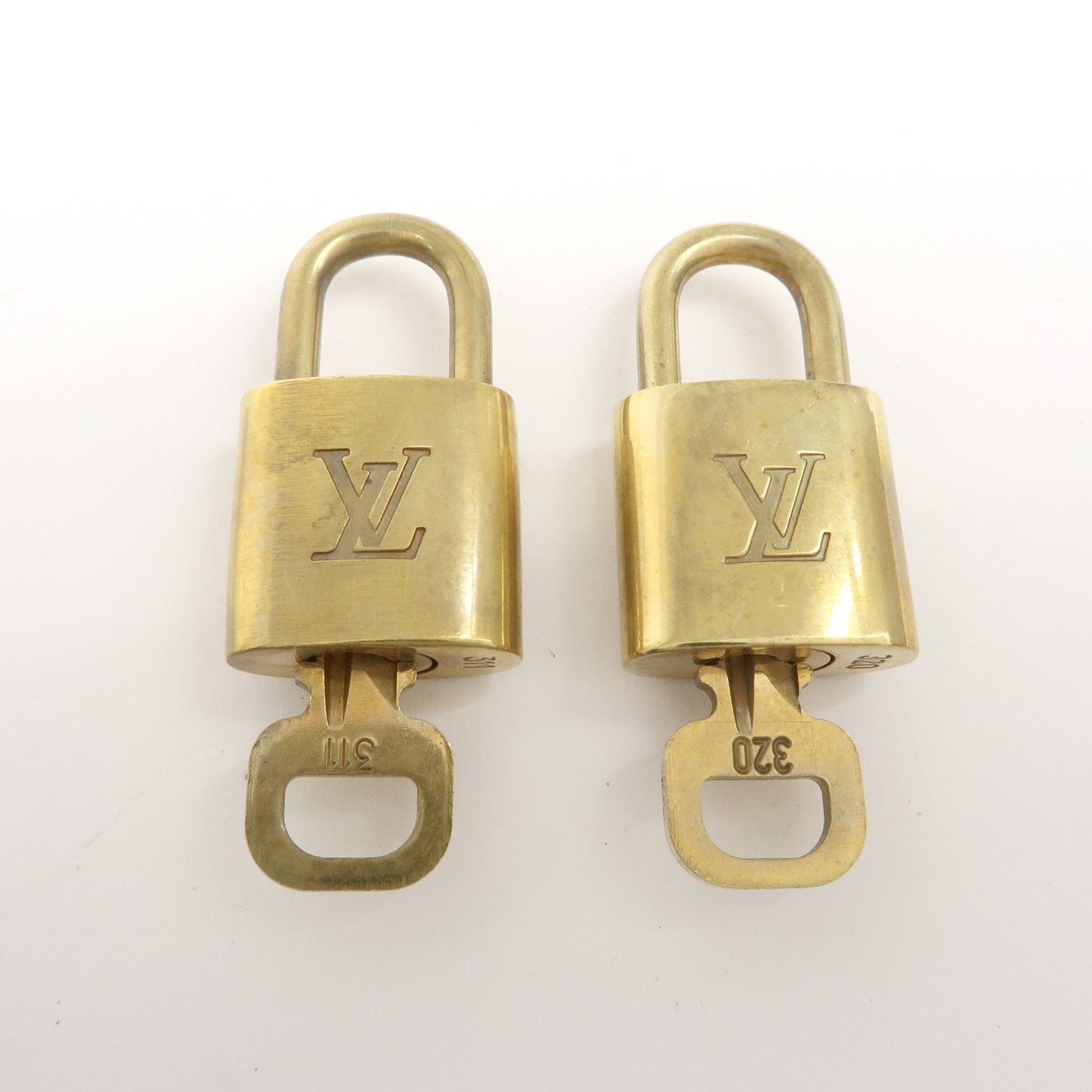 Louis Vuitton Set of 10 Lock & Key Cadena Key Lock Gold