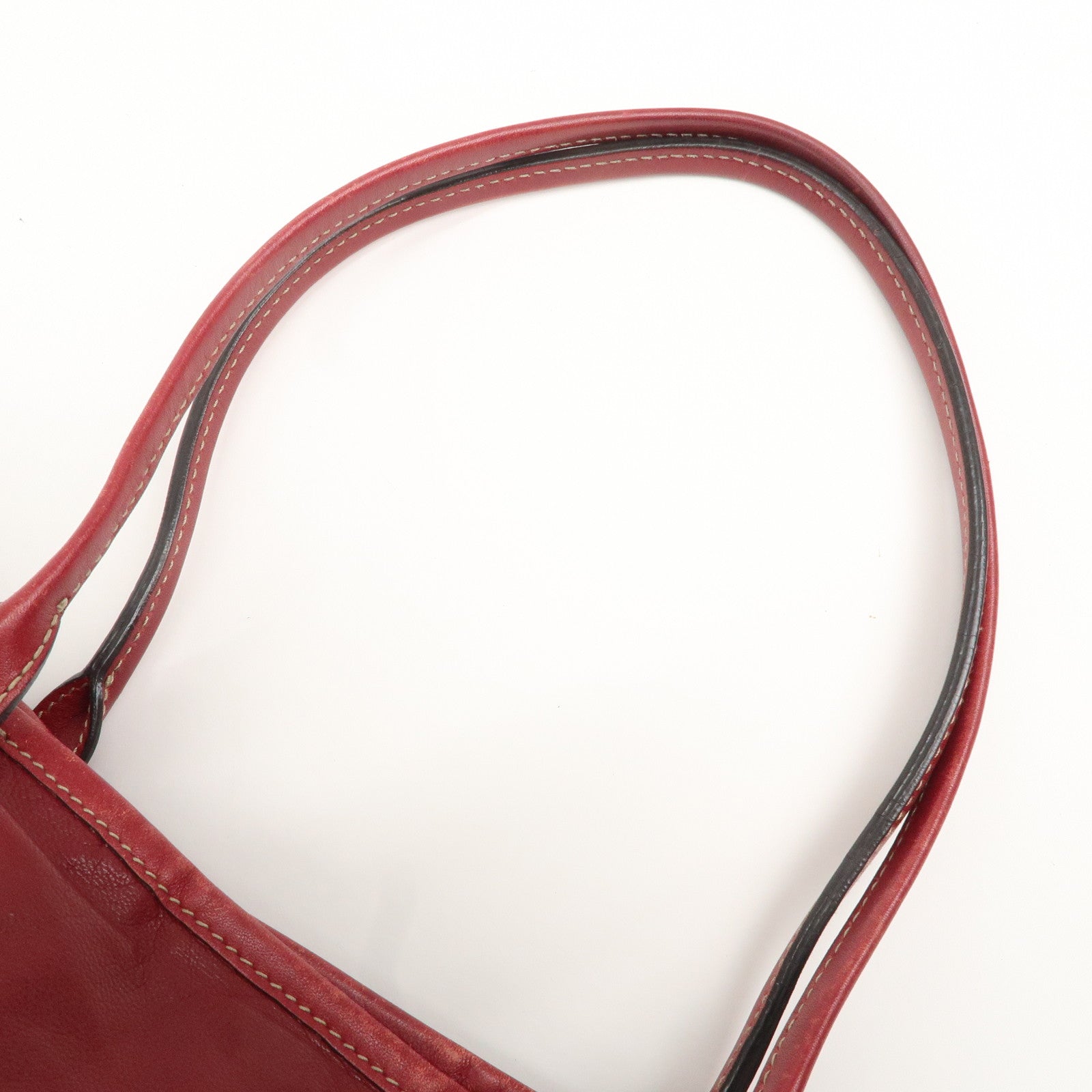 GUCCI Abbey New Brit Interlocking GG Leather Tote Bag Red 169946