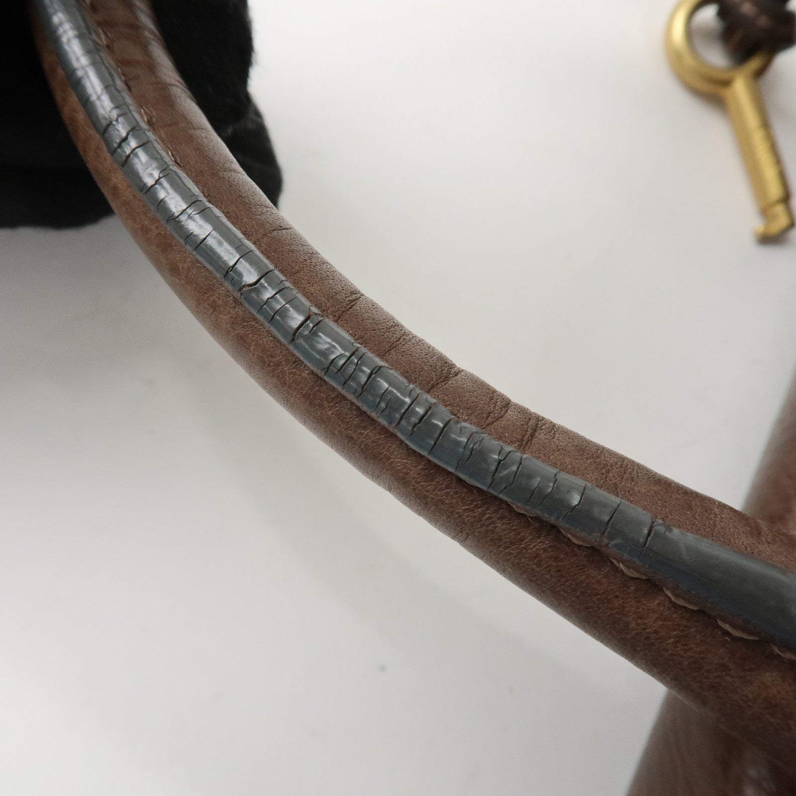 Chloe Paddington Leather Hand Bag Shoulder Bag Medium Brown Used