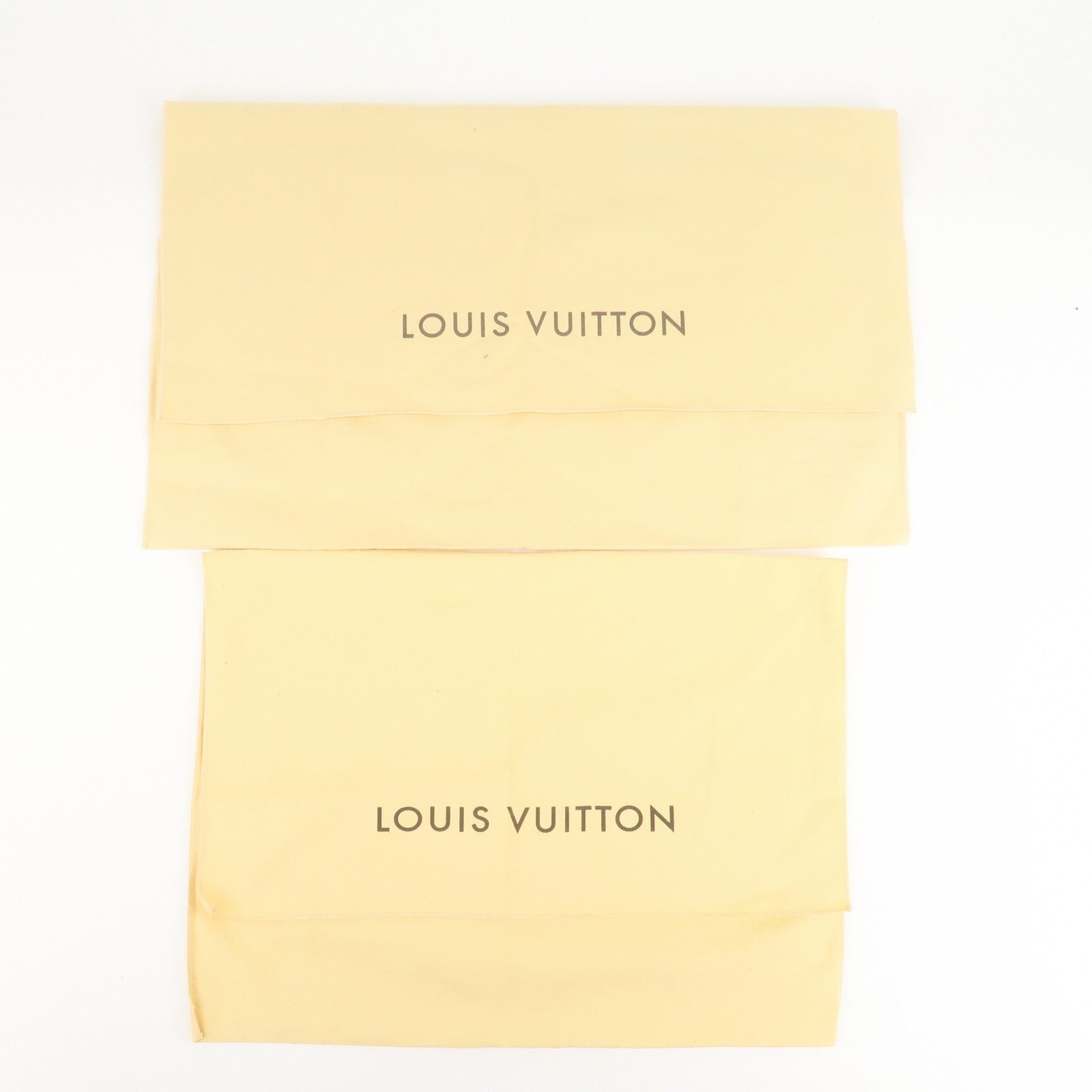 Louis Vuitton Set of 10 Dust Bag Storage Bag Flap Style Beige