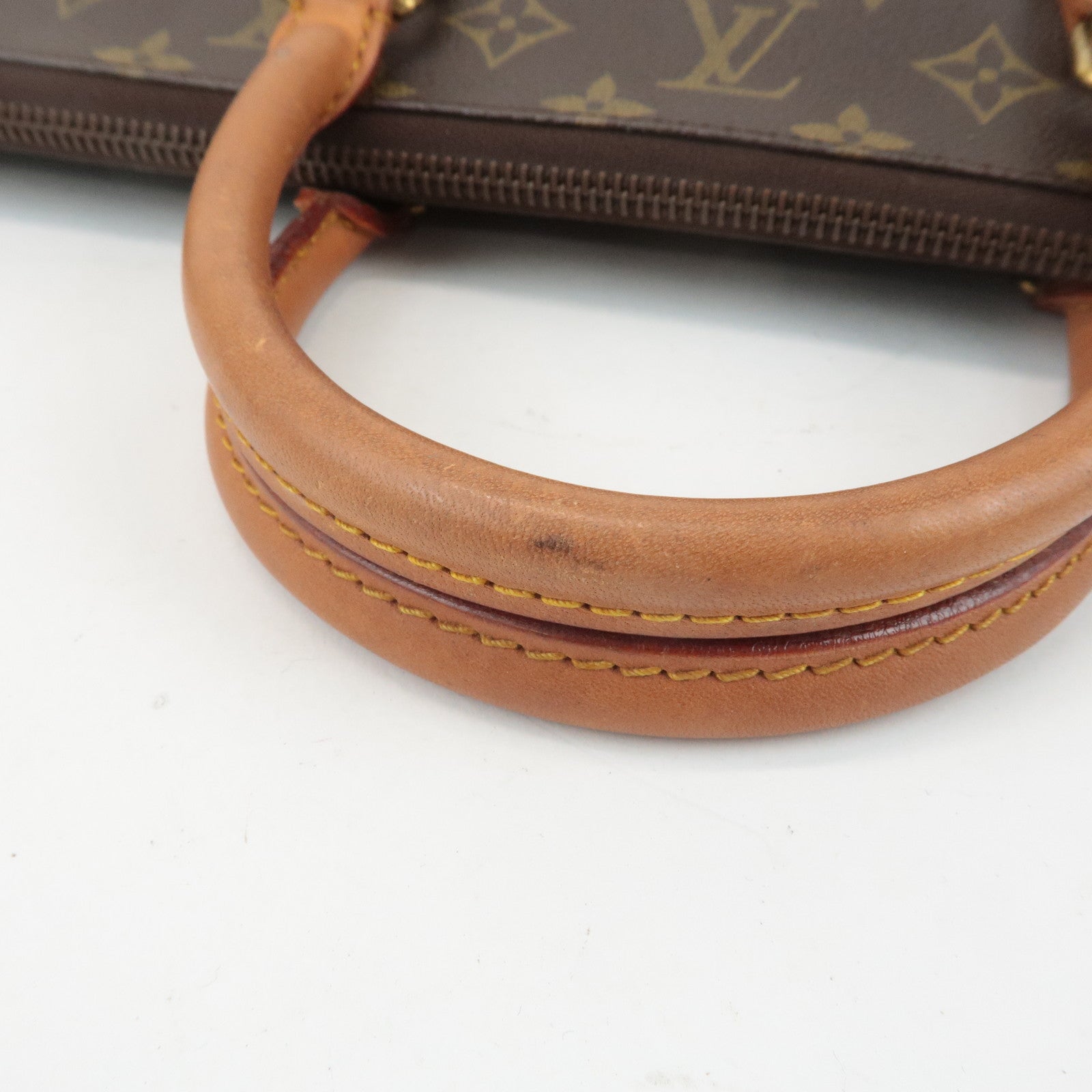 Louis Vuitton Monogram Sac Triangle Hand Bag Brown M51360 Used