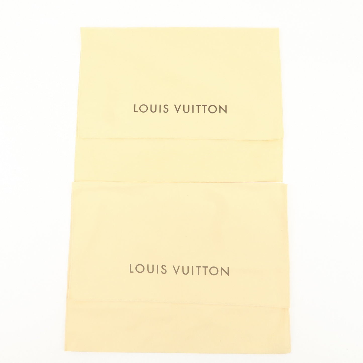 Louis Vuitton Set of 10 Dust Bag Storage Bag Flap Style Beige