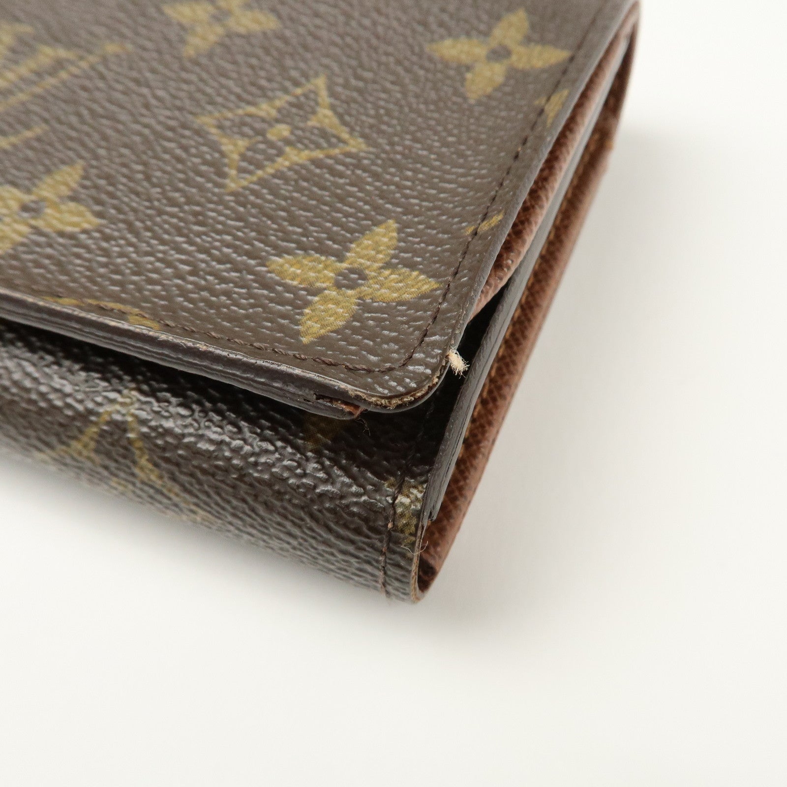Louis Vuitton Monogram Porte Monnaie Billets Tresor Wallet M61730 Used