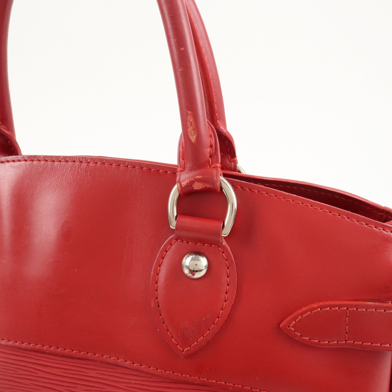 Louis Vuitton Epi Leather Passy PM Tote Bag Rouge M5926E Used