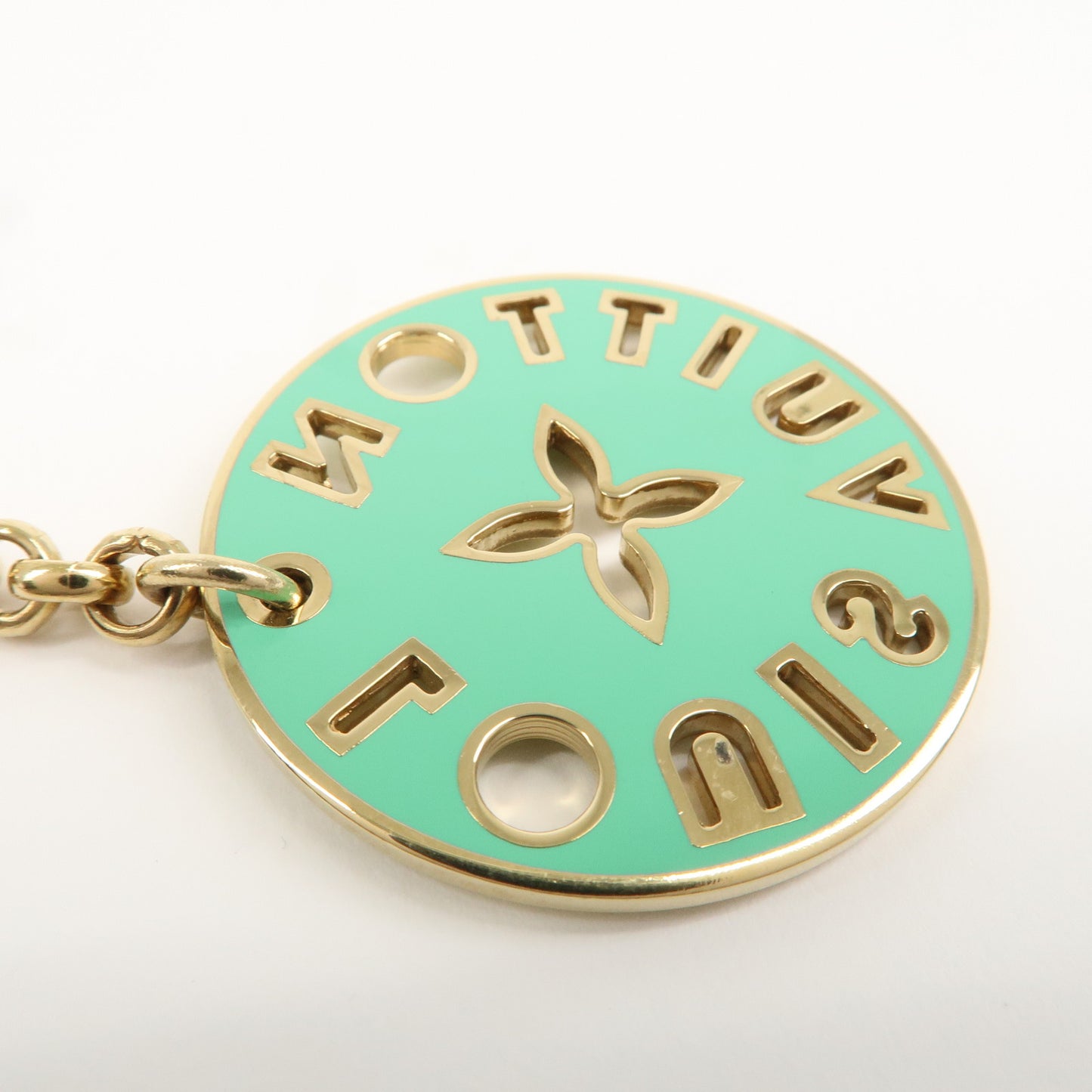 Louis Vuitton Porte Cles Looping Bag Charm Pink Green M66006