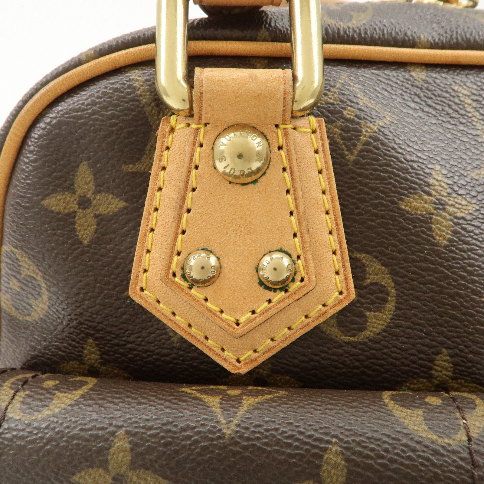 Louis Vuitton Monogram Manhattan PM Hand Bag Brown M40026