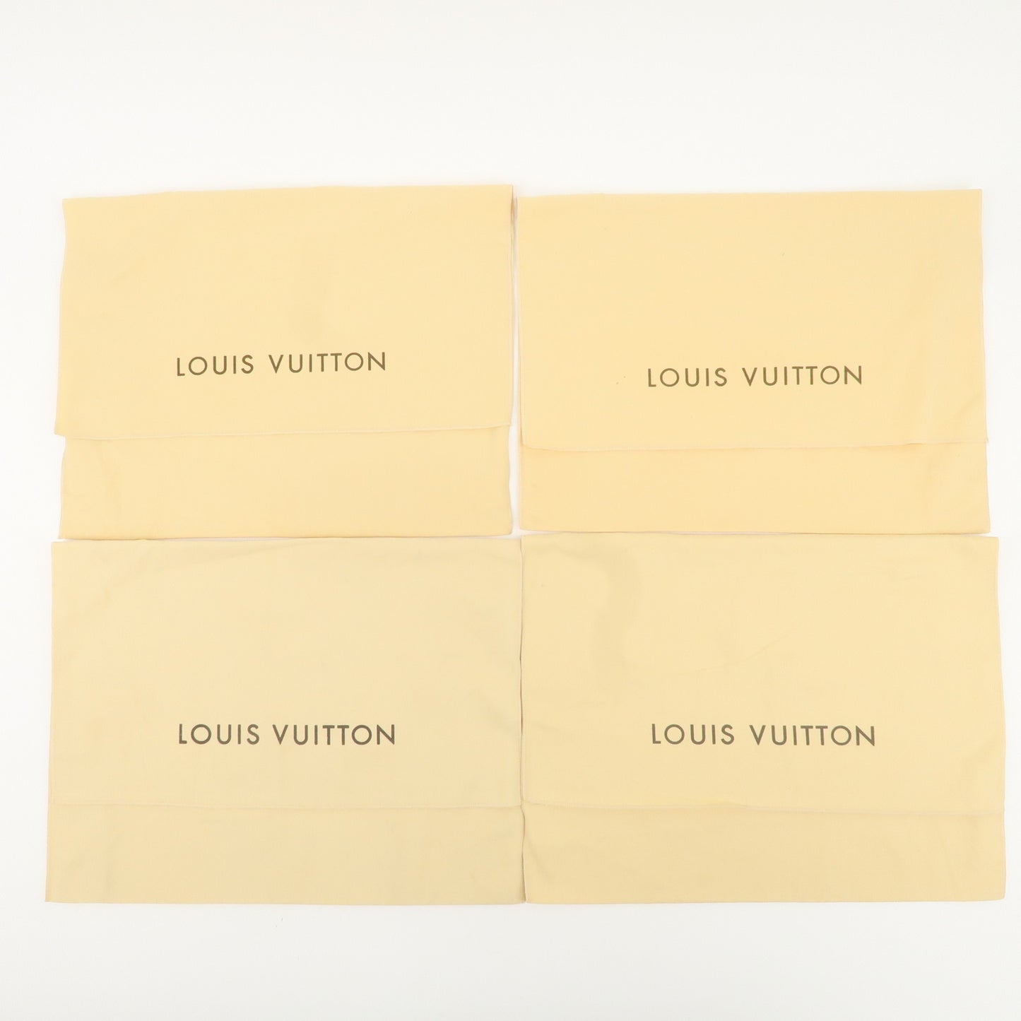 Louis Vuitton Set of 10 Dust Bag Flap Style Beige Brown