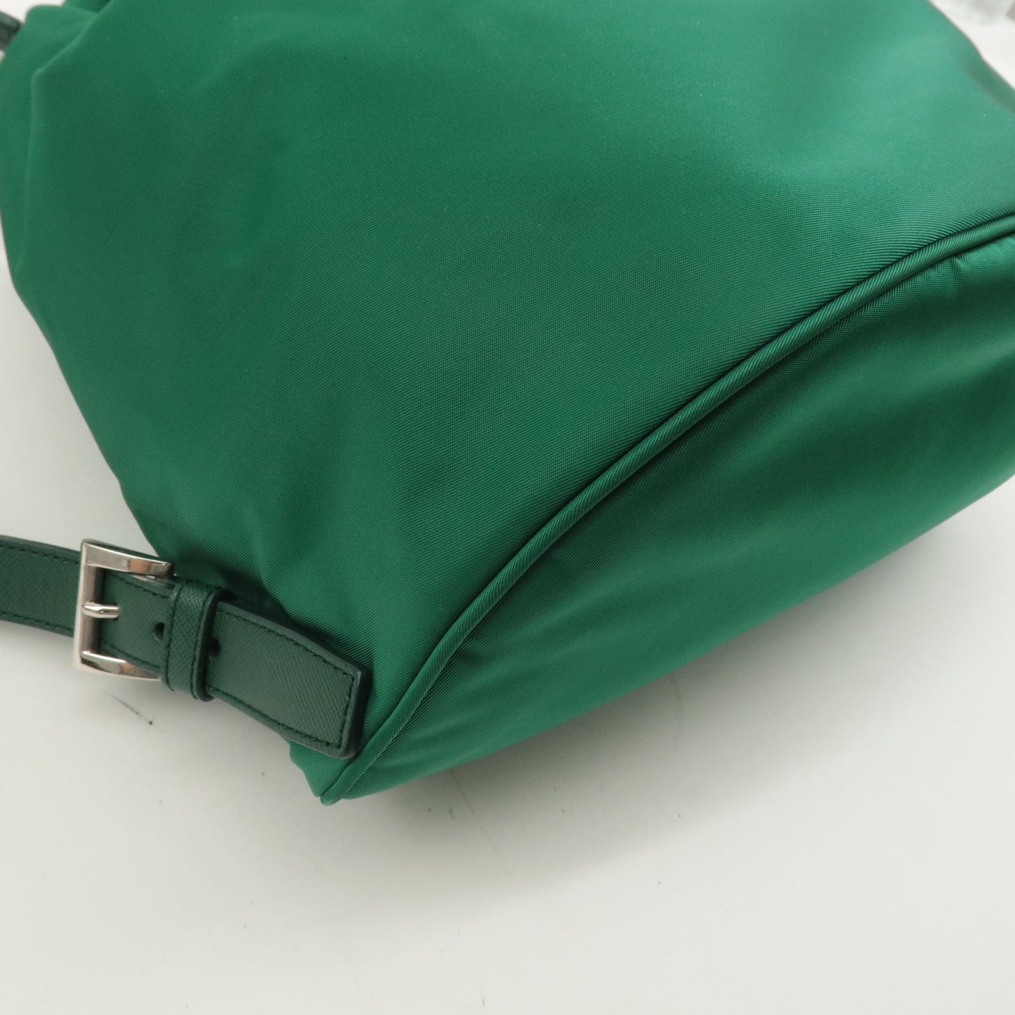 PRADA Nylon Leather Backpack Ruck Sack Green 1BZ032