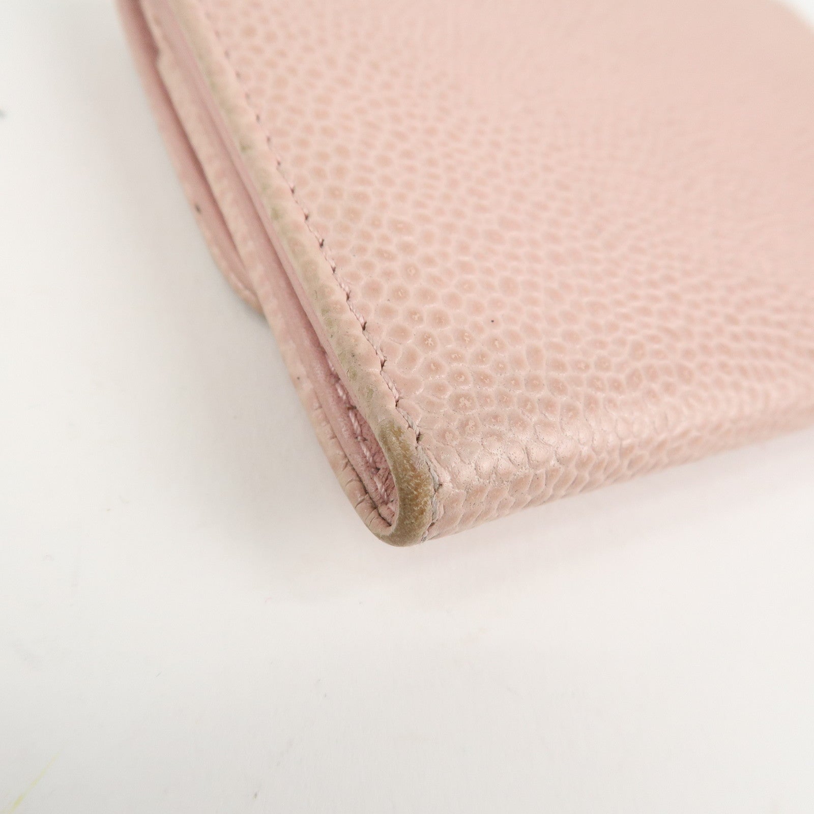 CHANEL COCO Mark Caviar Skin Card Case Card Holder Pink A50074 Used