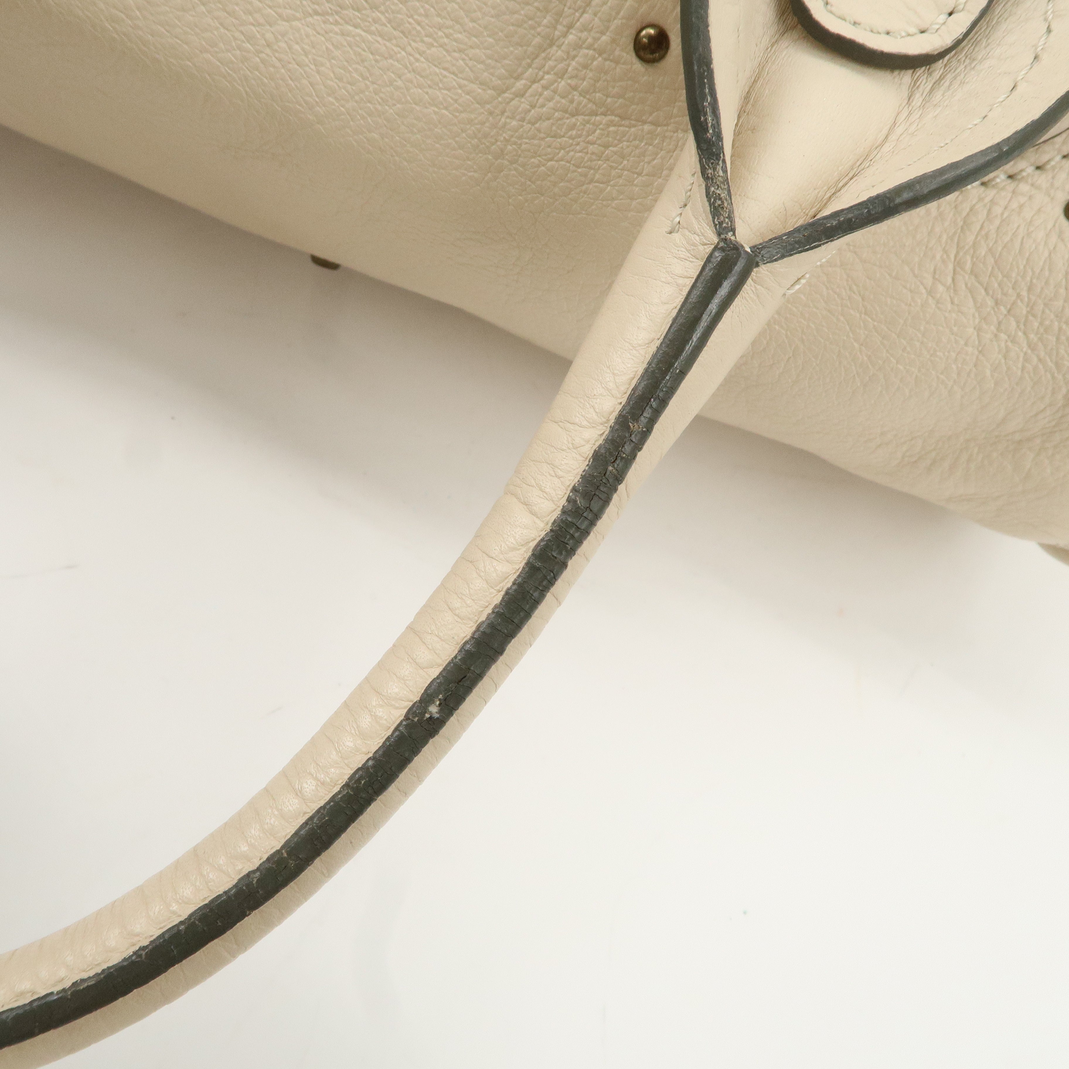 Chloe Paddington Leather Shoulder Bag Hand Bag Ivory