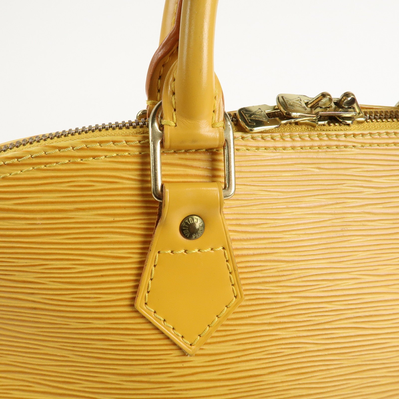 Louis Vuitton Epi Alma PM Hand Bag Tassili Yellow M52149