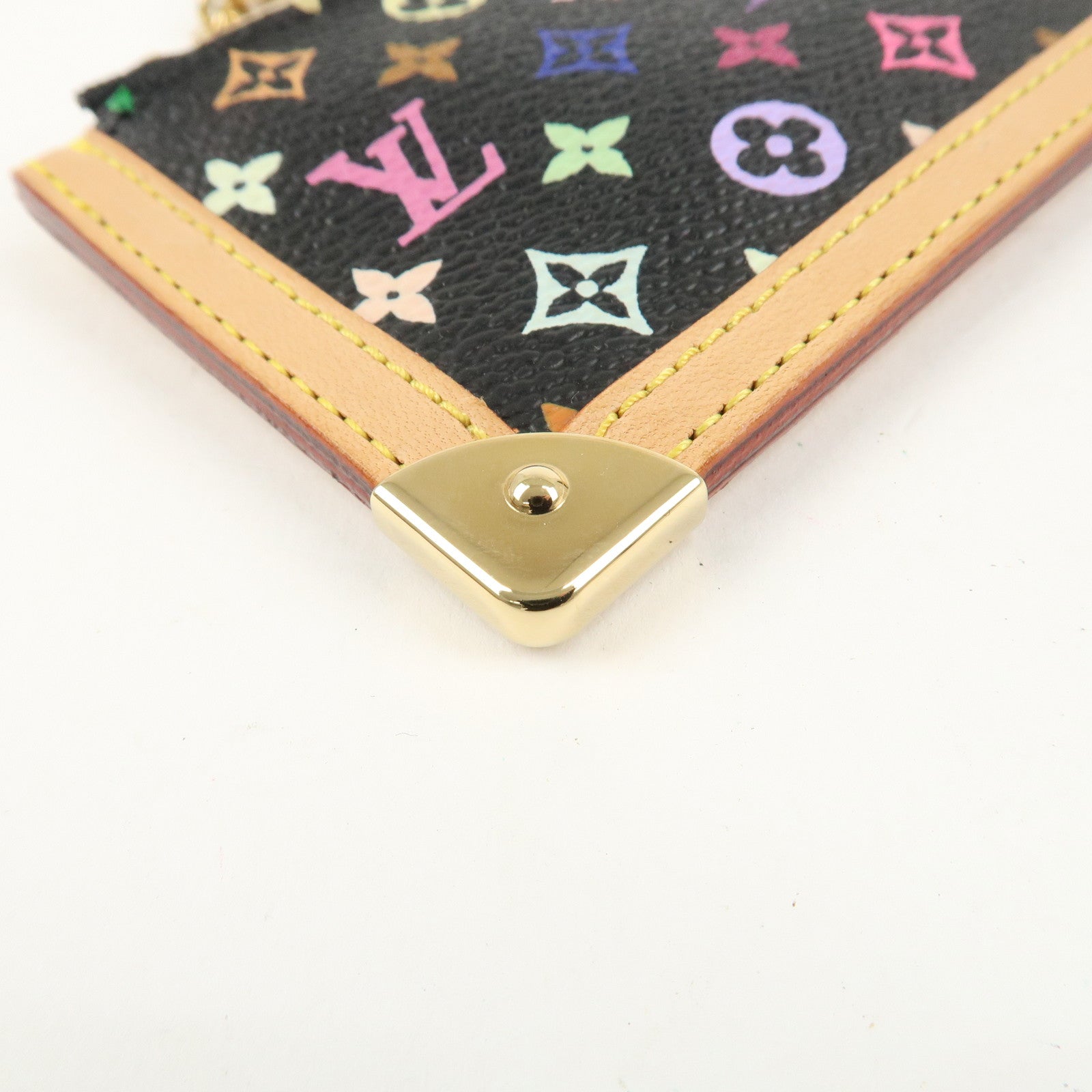 Louis Vuitton Monogram Multi Color Pochette Cles Noir M92654