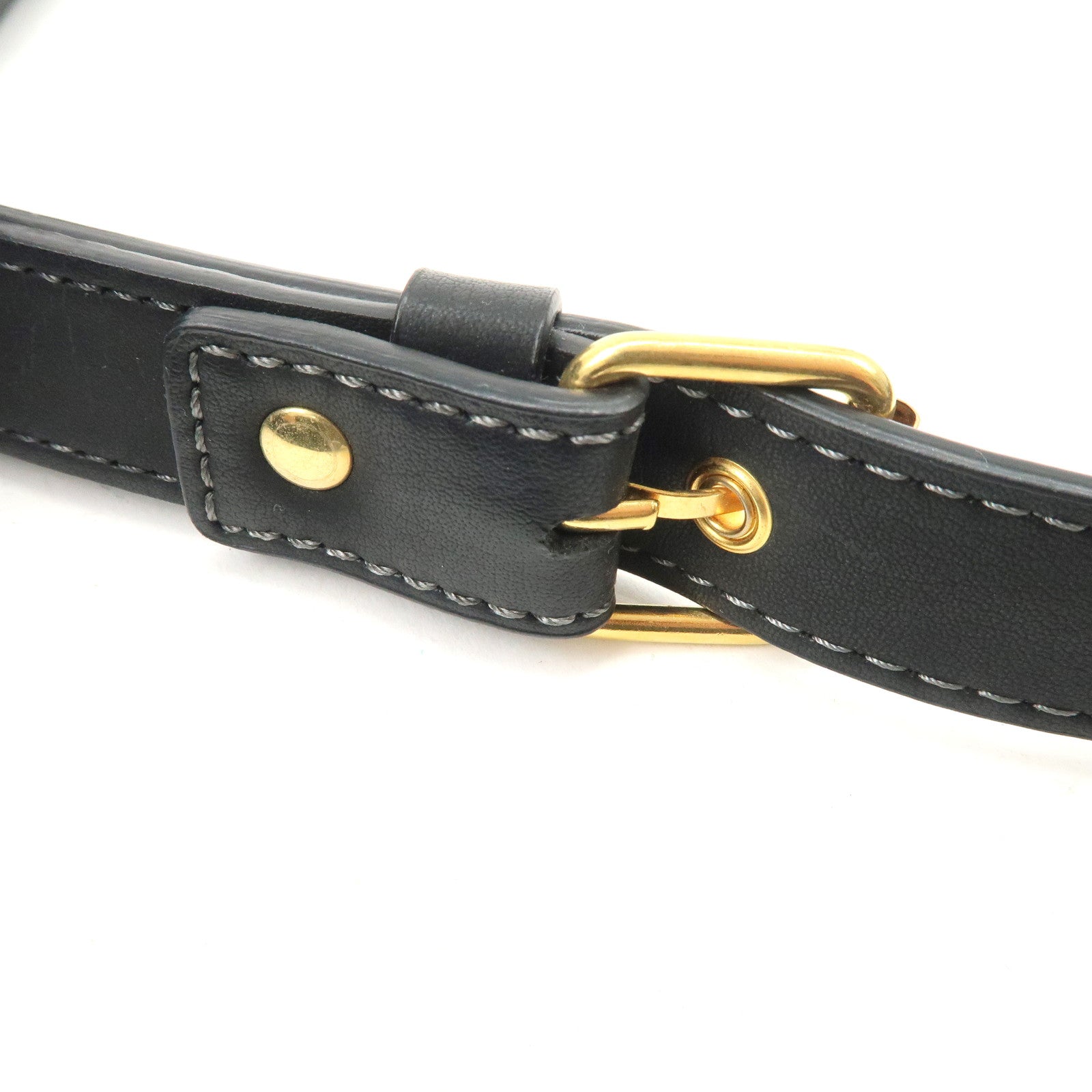 Chloe Eden Leather Tassel Shoulder Bag Black Brown Used