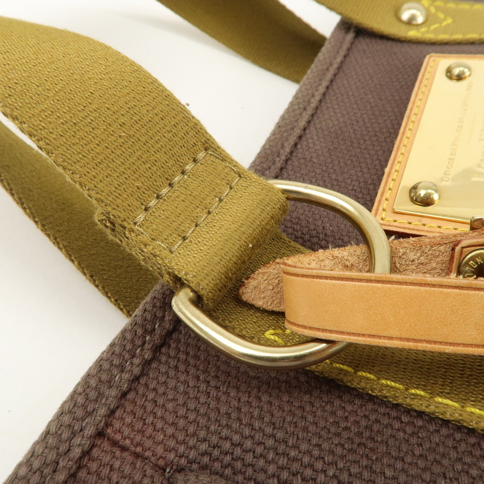 Louis Vuitton Antigua Cabas PM Tote Bag Khaki Antigua M40089 Used