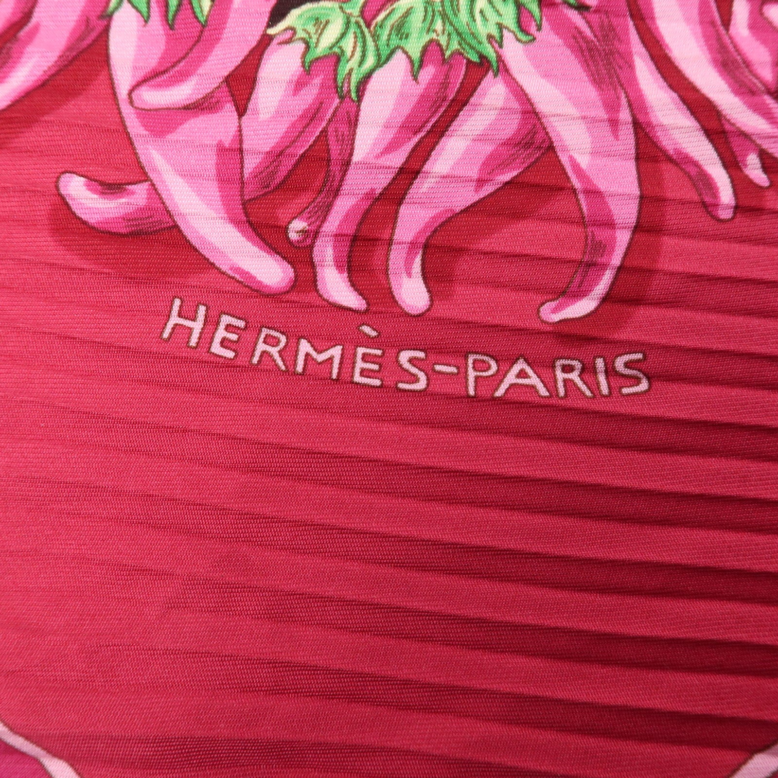 Authe HERMES Silk 100% Carre 90 AUX PAYS DES EPICES Spice Land Pink Red