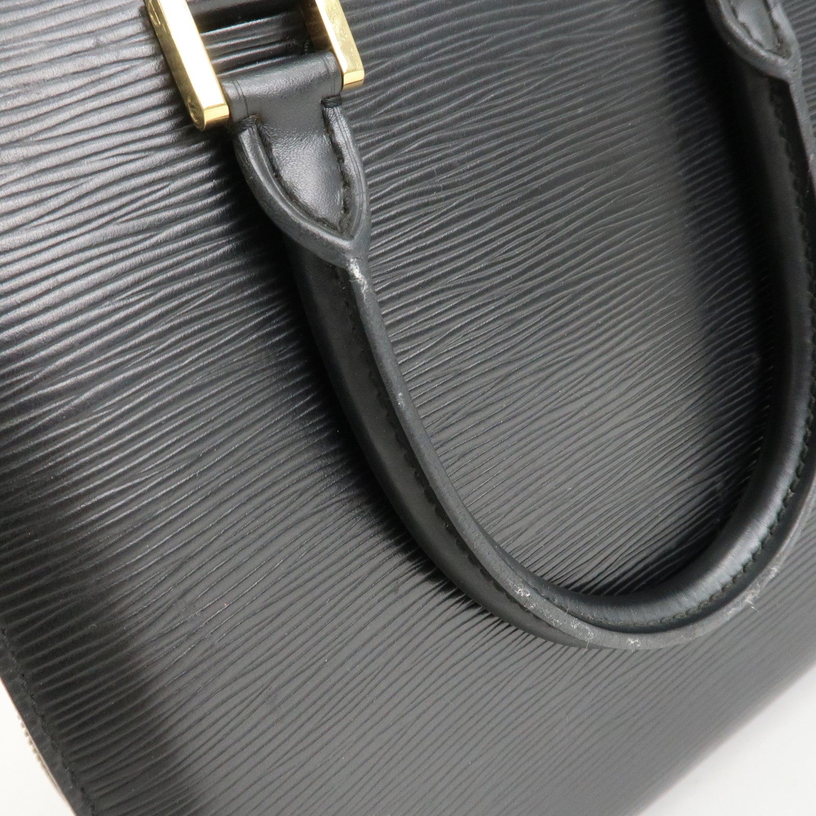 Louis Vuitton Epi Pont Neuf Hand Bag Gold HDW Noir M52052 Used