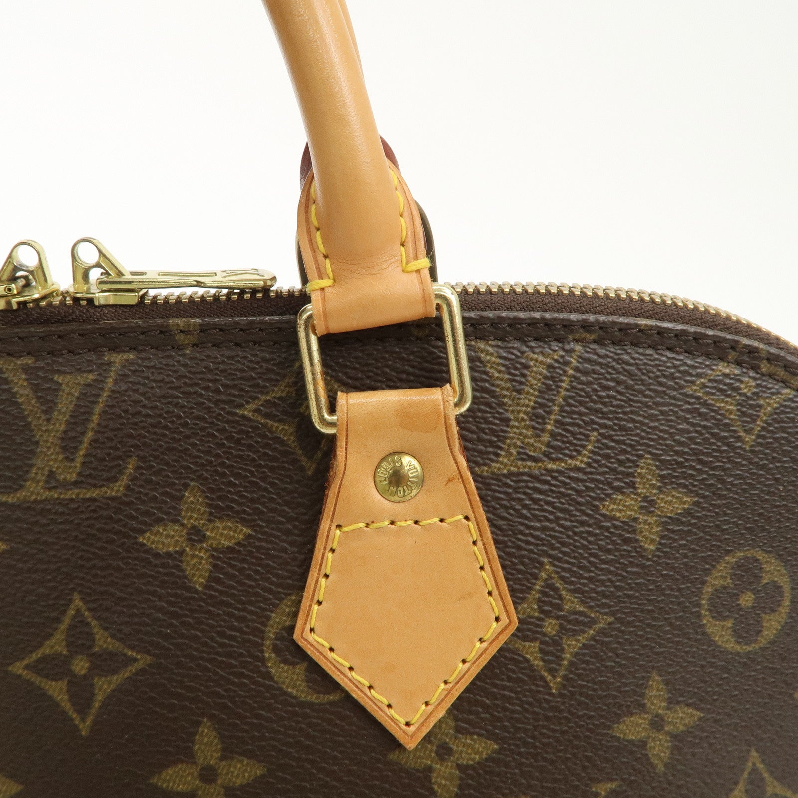 Louis Vuitton Monogram Alma Hand Bag Brown M51130 Used