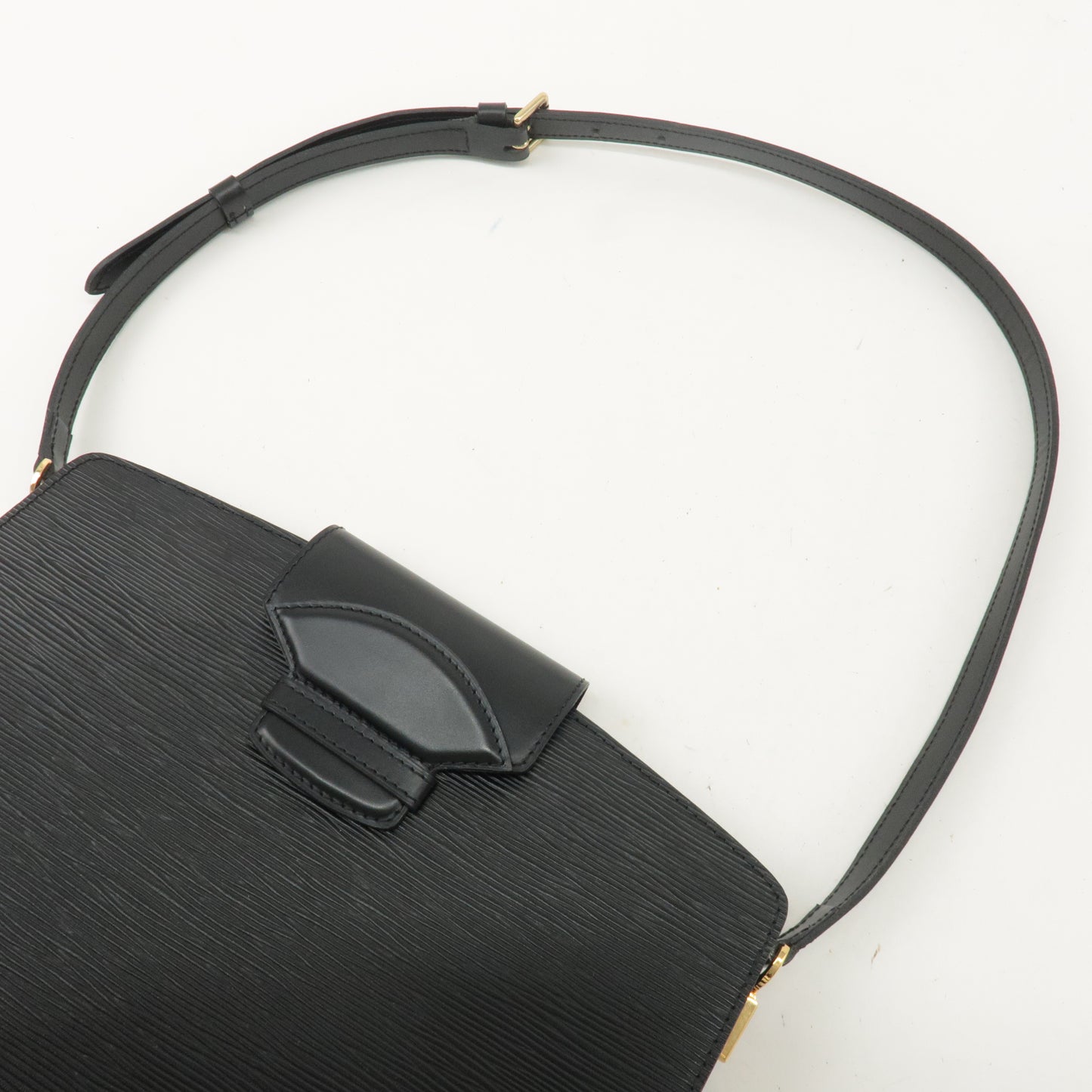 Louis Vuitton Epi Leather Courcelles Shoulder Bag Noir Black