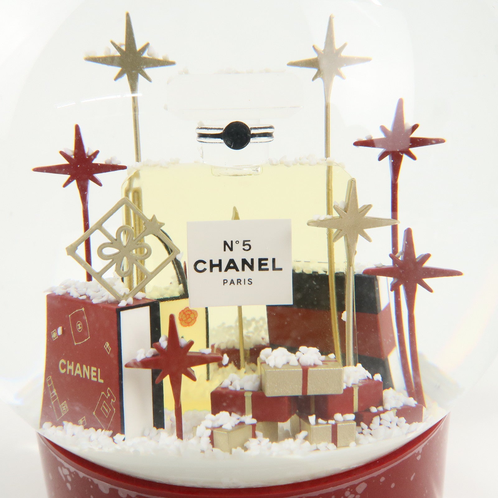 CHANEL Snow Globe Snow Dome 2022 Novelty No.5 Gift Boxes Used