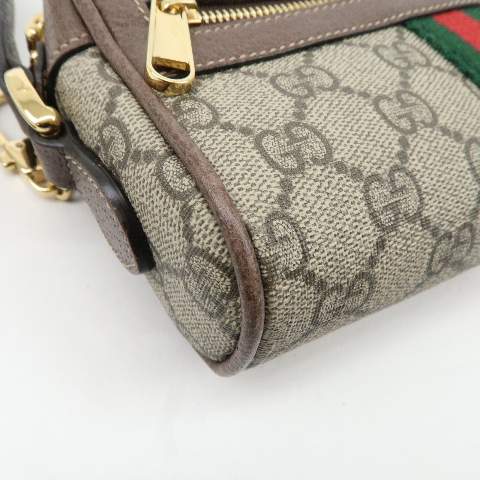 GUCCI Ophidia GG Supreme Mini Shoulder Bag Beige Brown 517350