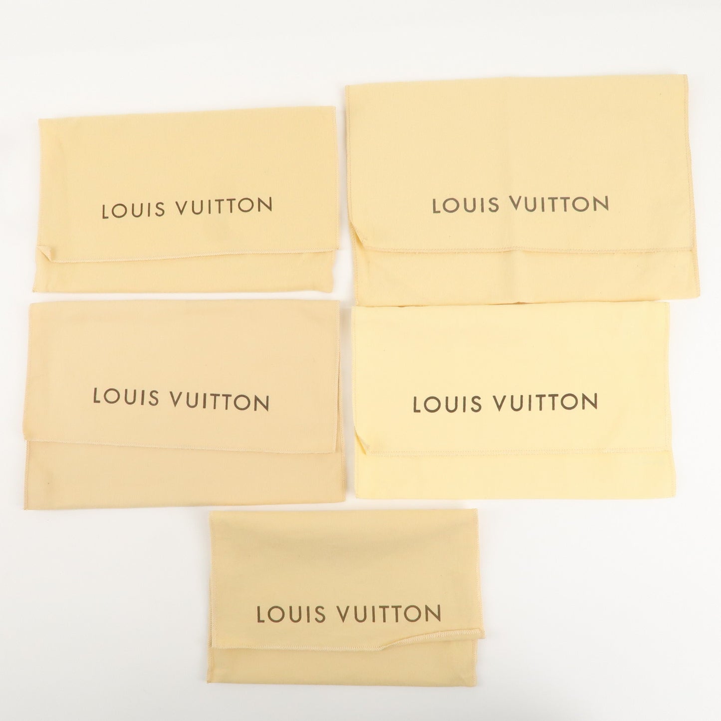 Louis Vuitton Set of 15 Dust Bag Storage Bag Flap Beige