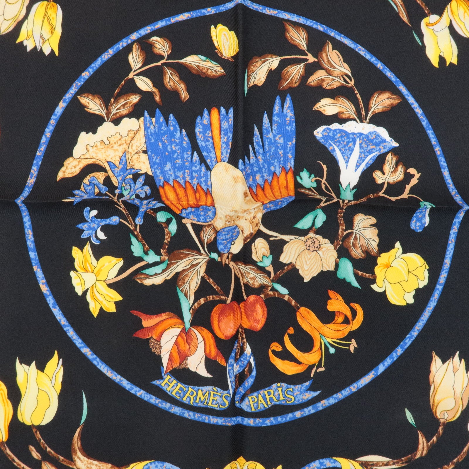 HERMES Carre 90 Silk 100% Scarf PIERRES D ORIENT ET D OCCIDENT Used
