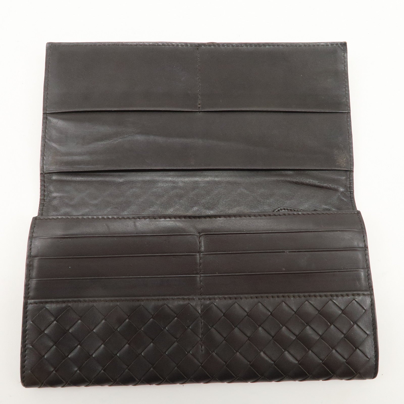 BOTTEGA VENETA Intrecciato Set of 2 Bifold Long Wallet Coin Case