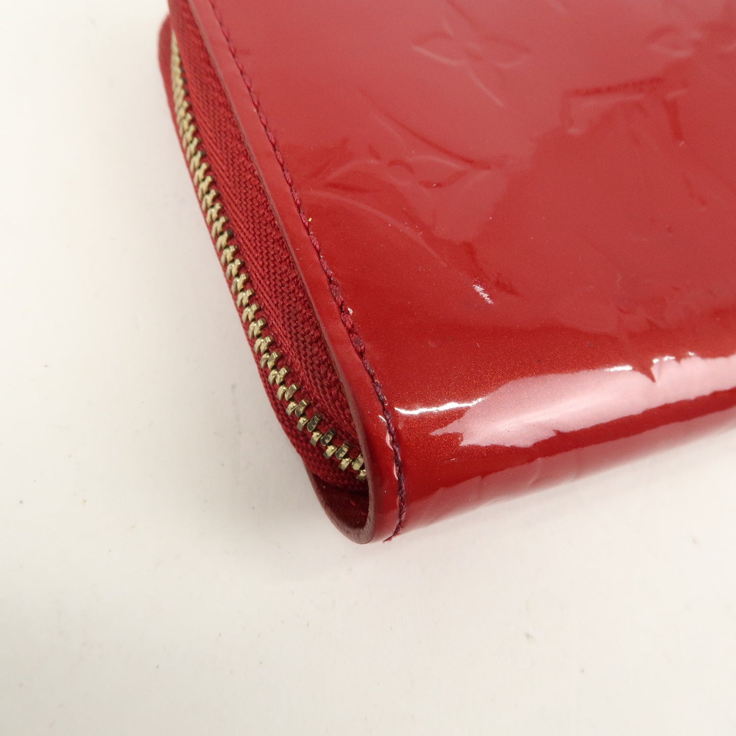 Louis Vuitton Monogram Vernis Zippy Coin Purse Case M93608 Red