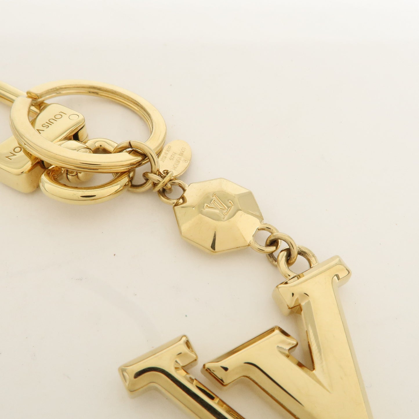 Louis Vuitton Porte Cles LV Facettes Bag Charm Gold M65216