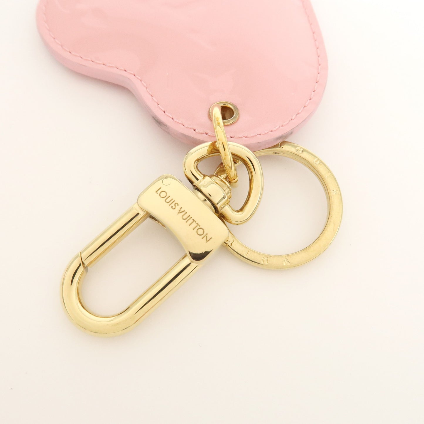 Louis Vuitton Monogram Vernis Porte Cles Love Lock Heart M01164