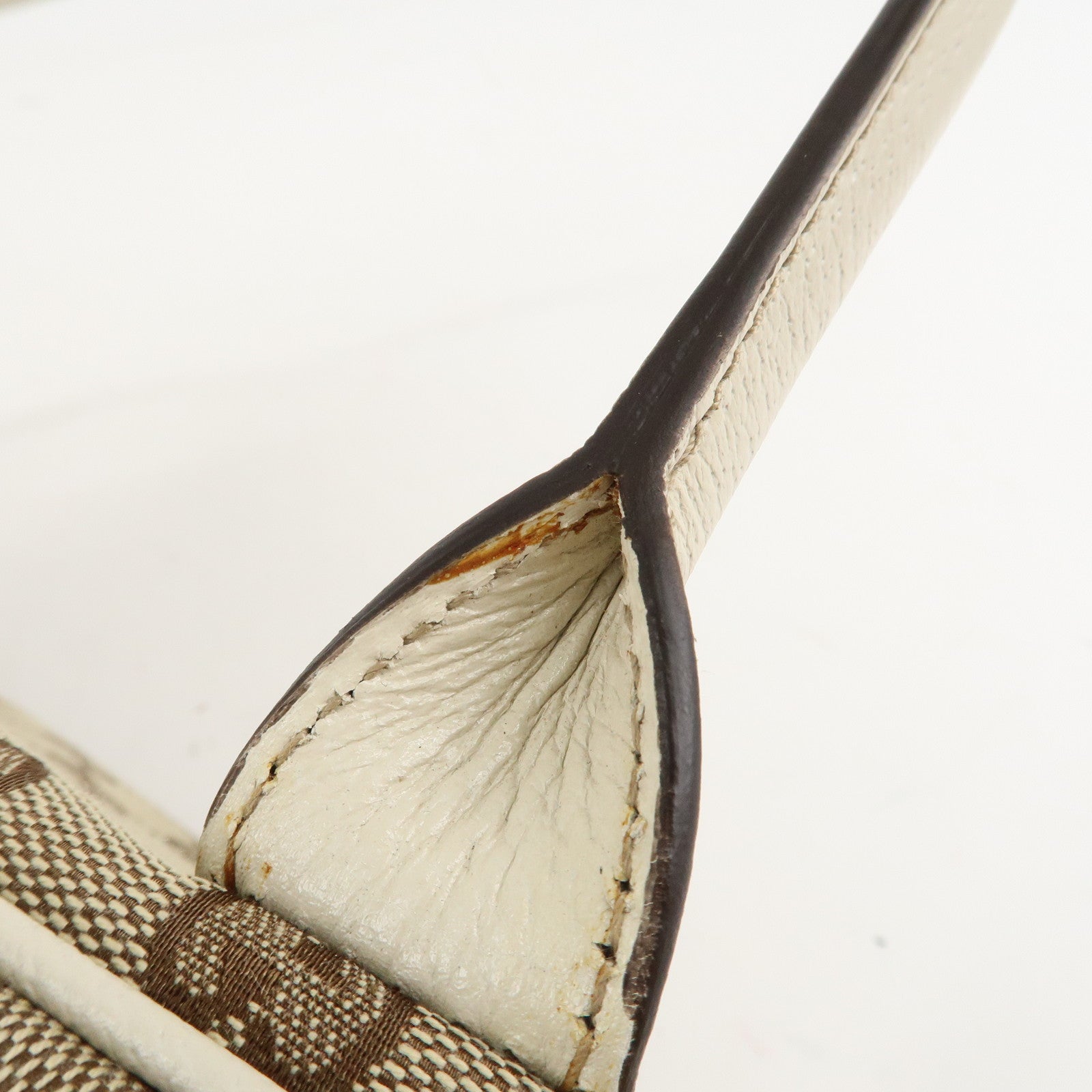 GUCCI Princy Sherry GG Canvas Leather Mini Boston Bag Beige 161720 Used