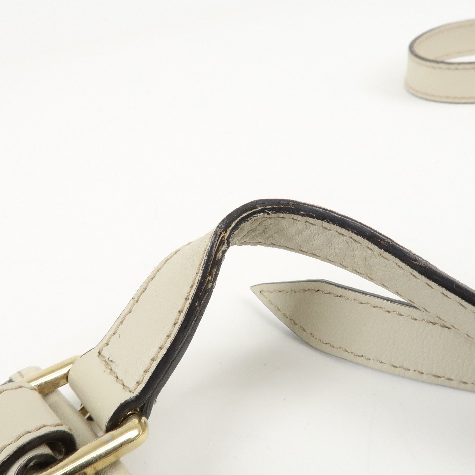 GUCCI Crystal GG Canvas Leather Shoulder Bag *Outlet 257246 Used