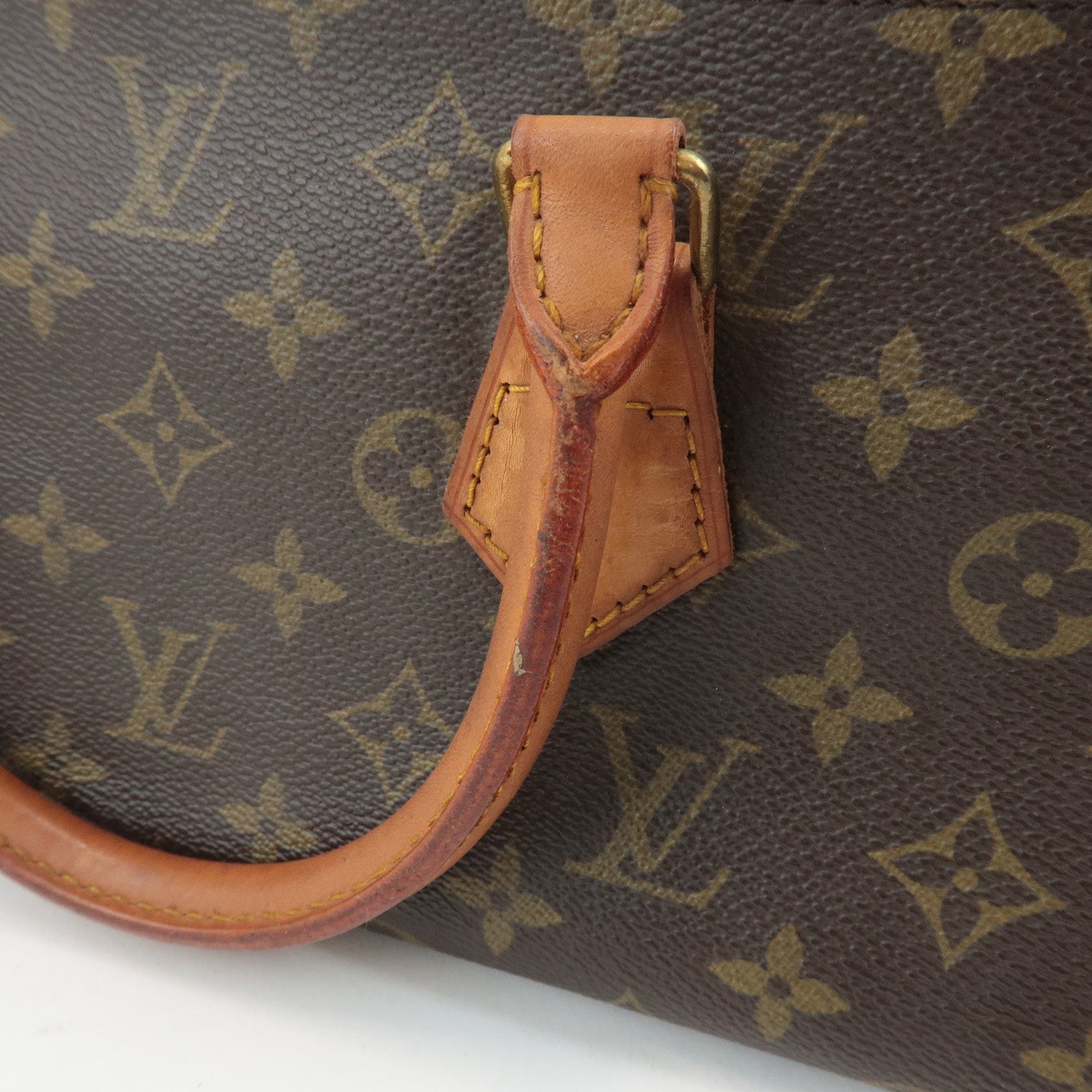 Louis Vuitton Monogram Sac Triangle Hand Bag Brown M51360 Used
