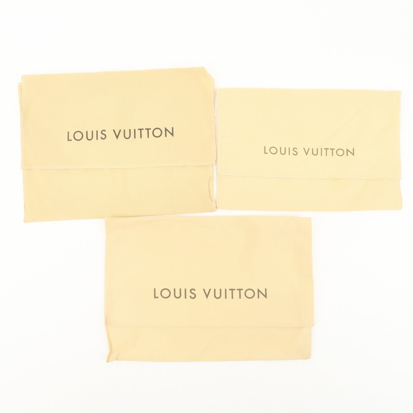 Louis Vuitton Set of 10 Dust Bag  (Flap Type 6 Drawstring 4) Beige