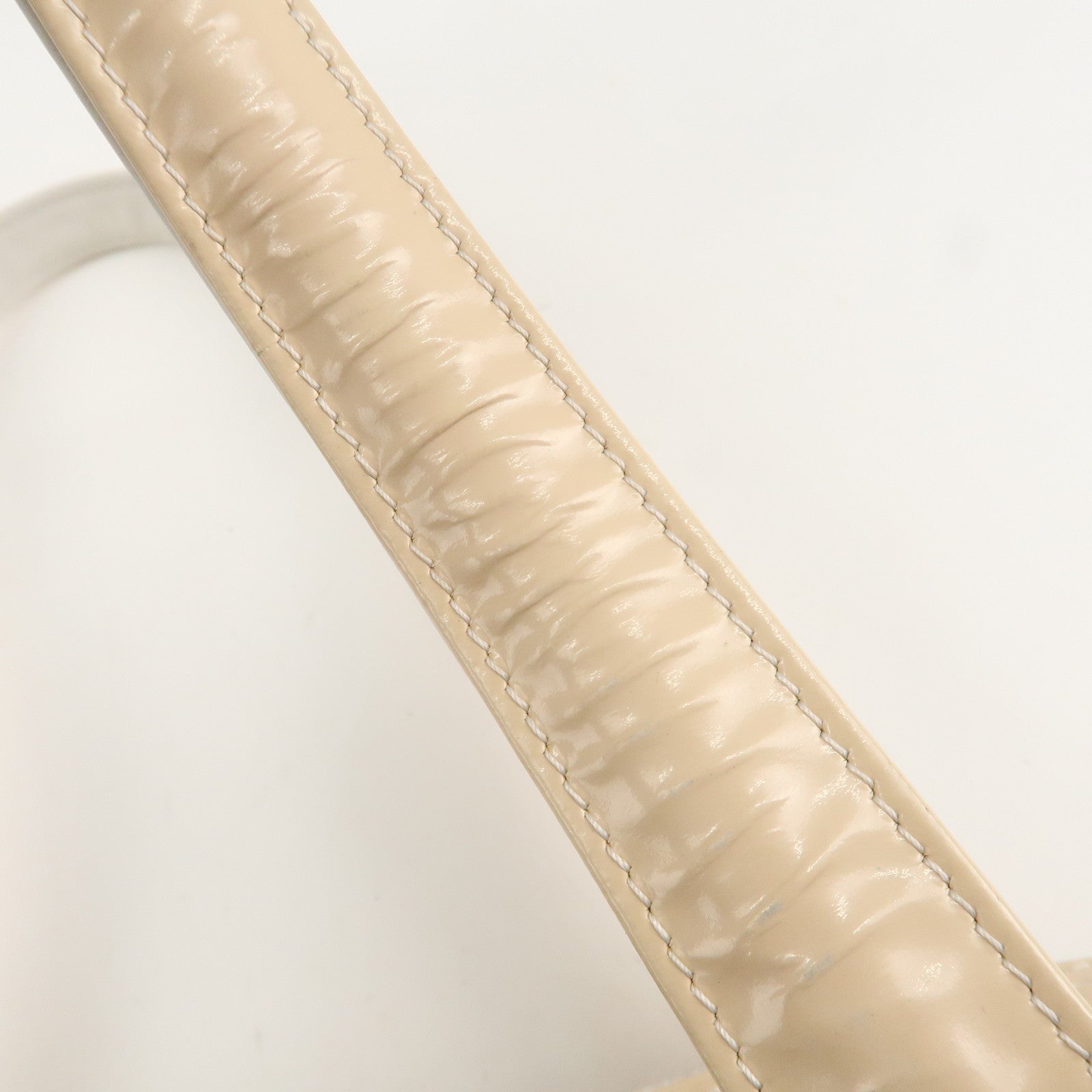 CHANEL COCO Mark Matelasse Canvas Patent Leather Tote Bag Used