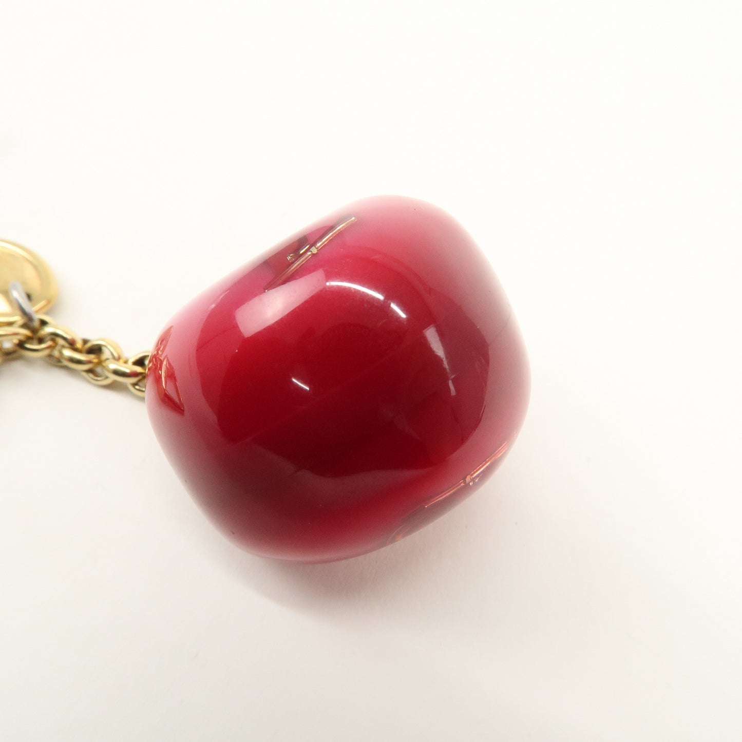 Louis Vuitton Porte Cles Pomme Heart Apple Key Ring Charm M66495