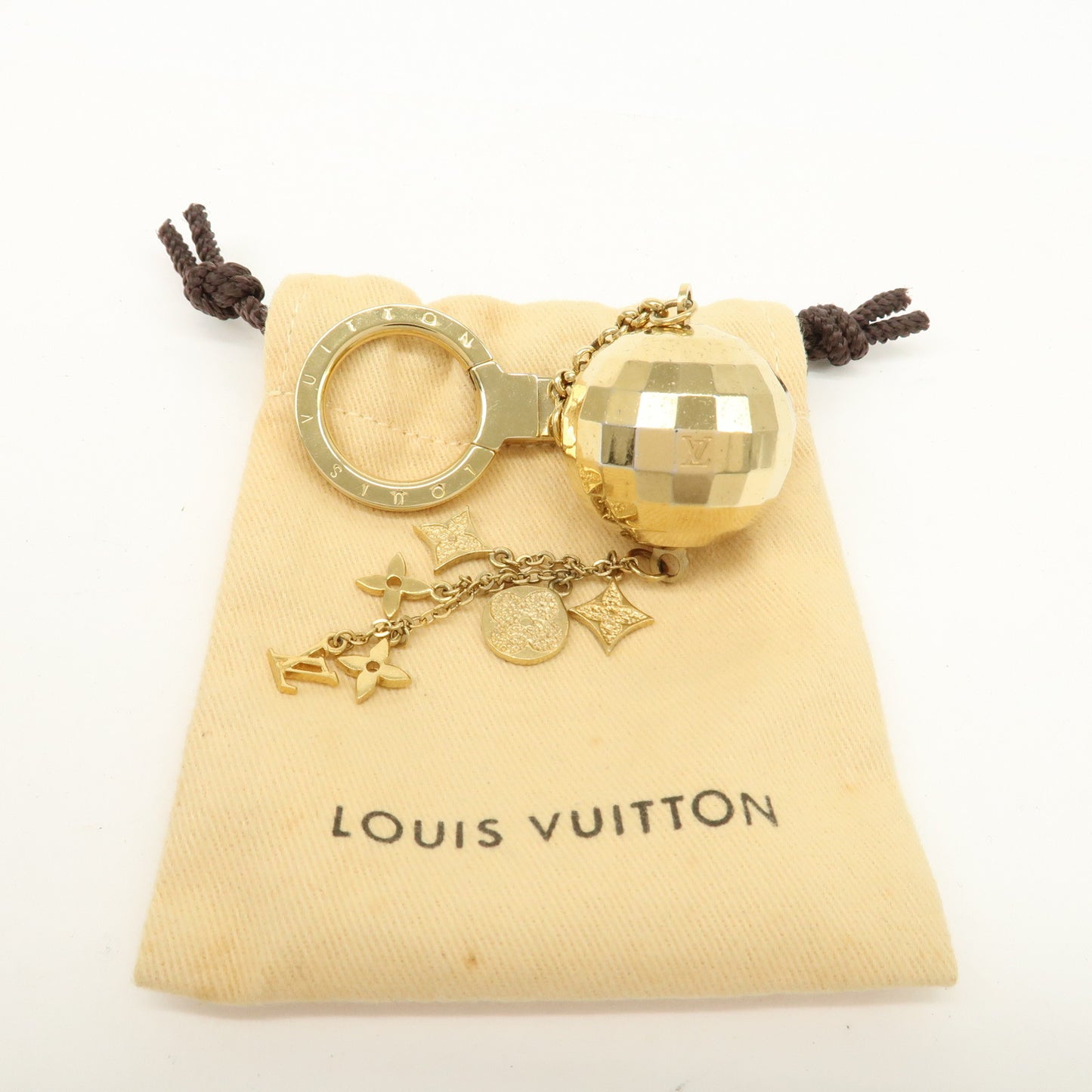 Louis Vuitton Porte Cles Glitter Mirror Ball Bag Charn M65379