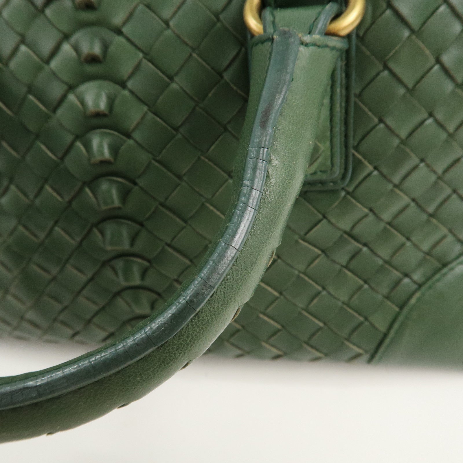 BOTTEGA VENETA Intrecciato Leather Hand Bag Green 192938