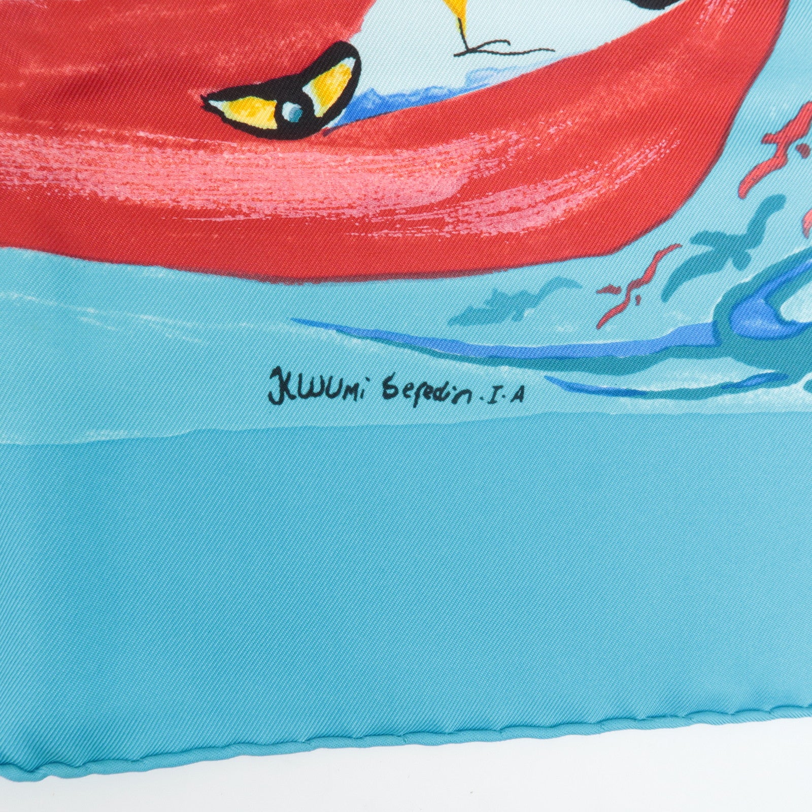 HERMES Carre 90 Silk 100% Scarf Smiles in Third Millenary Used