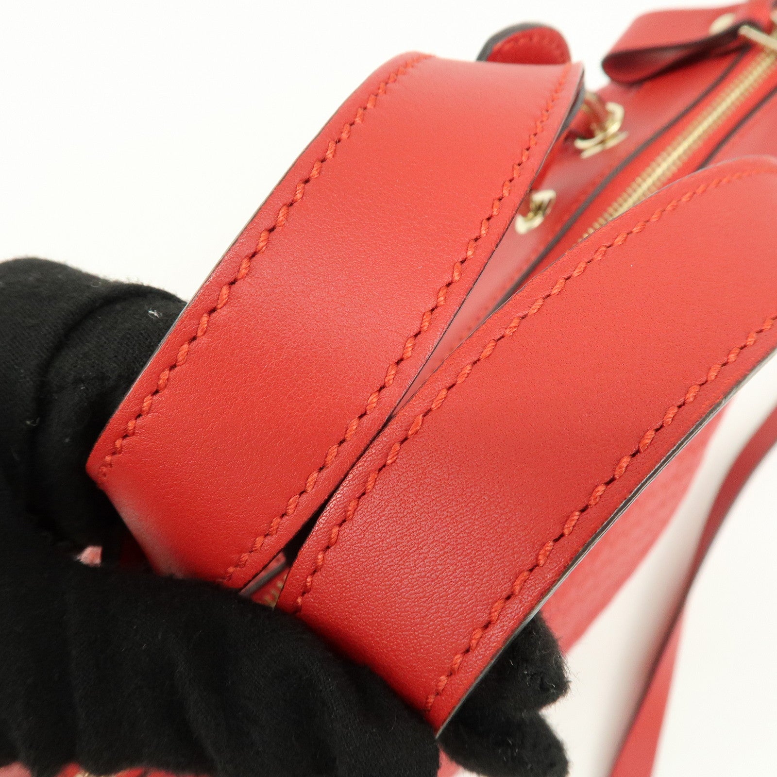 GUCCI Micro Guccissima Leather 2WAY Tote Shoulder Bag Valentine Red