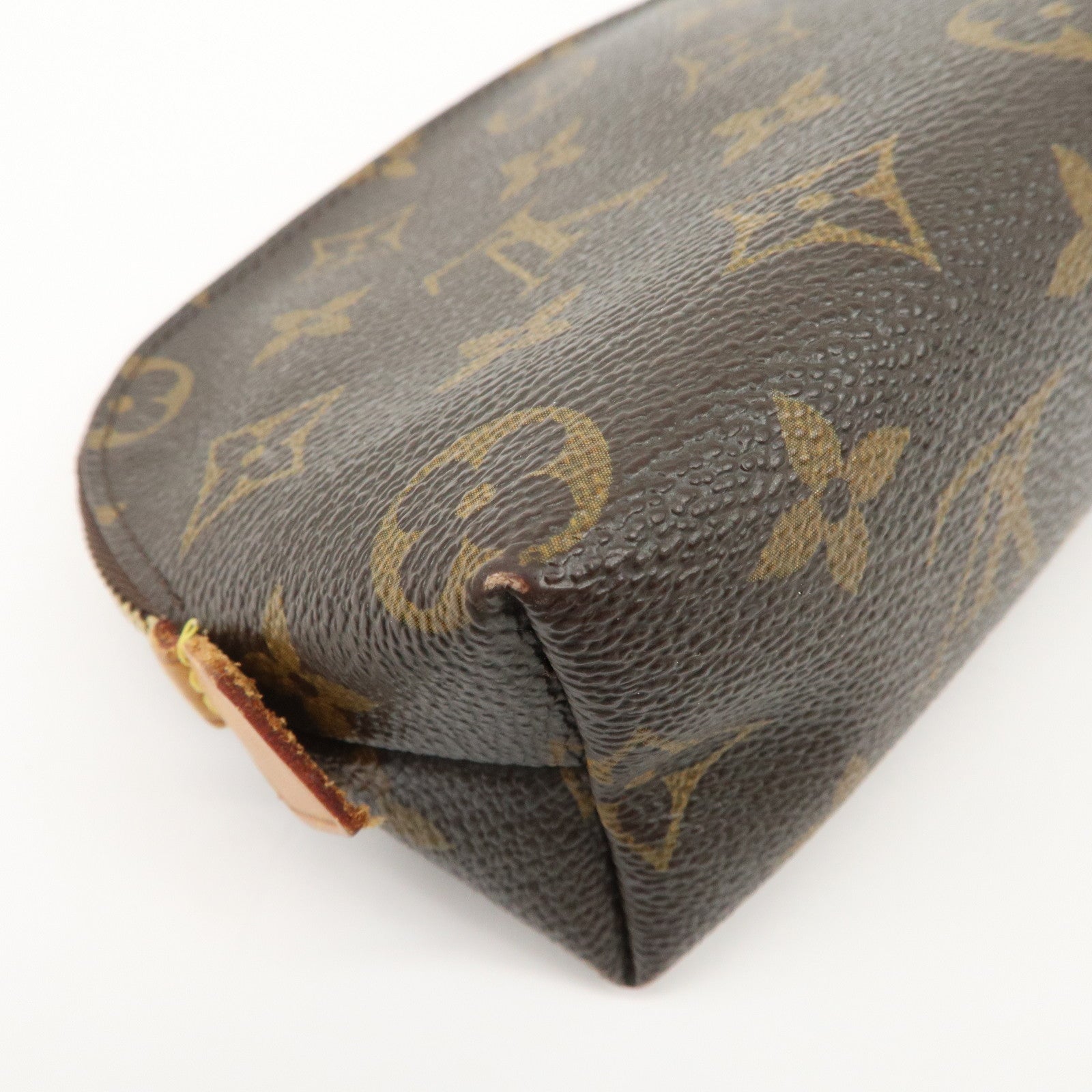 Louis Vuitton Monogram Pochette Cosmetic Pouch Brown M47515 Used