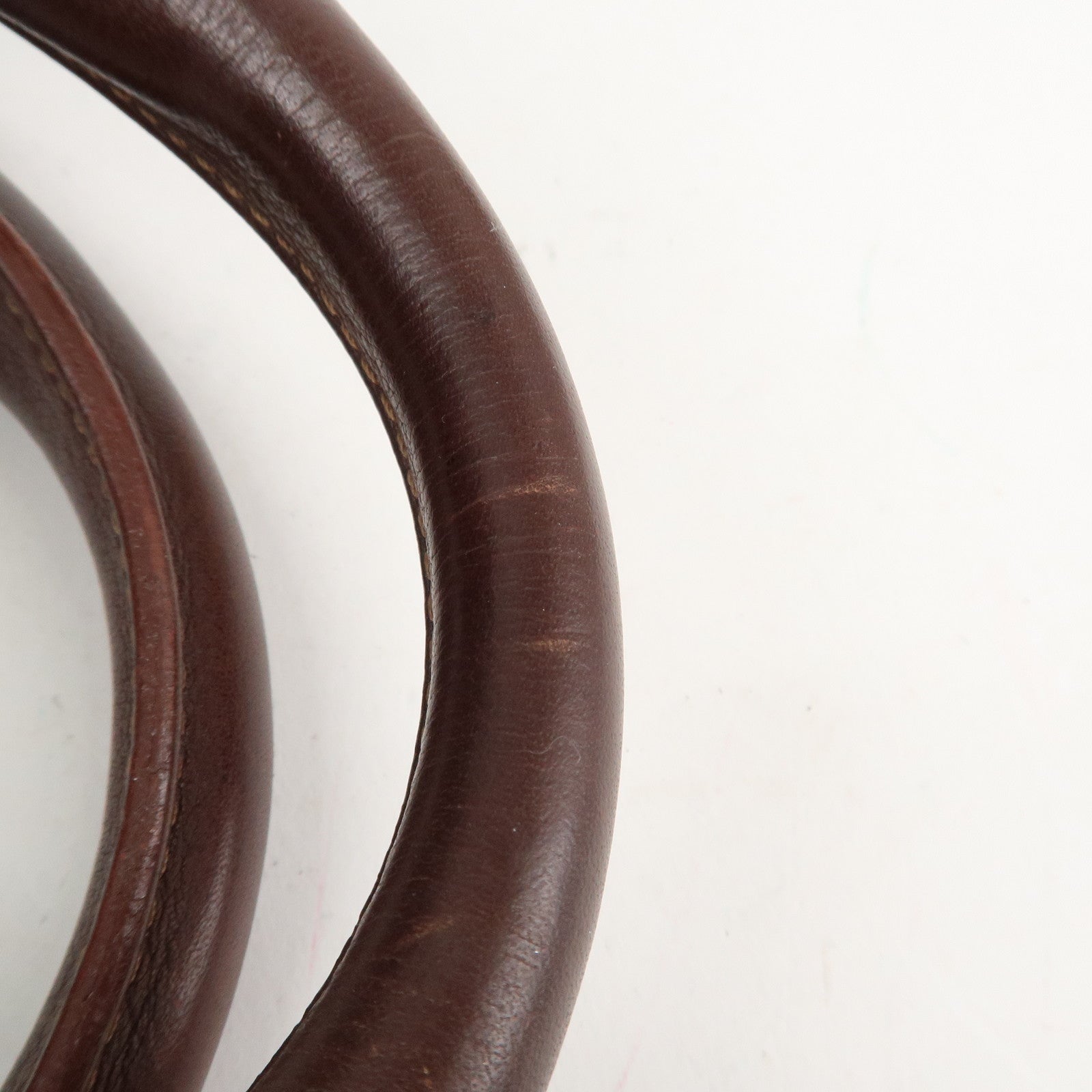 CELINE Macadam Denim Leather Boogie Bag Tote Bag Blue Brown Used