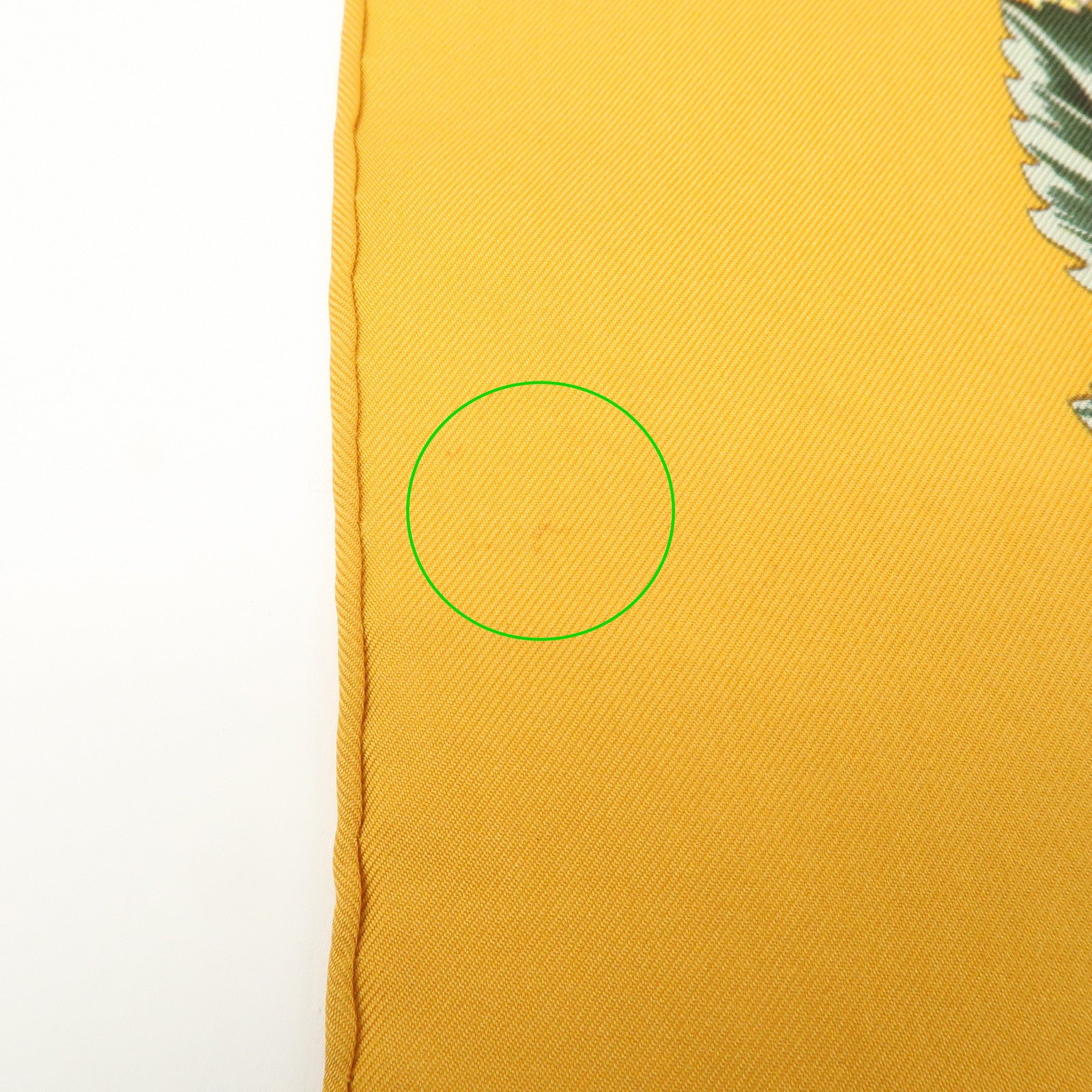 HERMES Carre 90 Silk 100% Scarf  l'ARBRE de SOiE Orange Green Used