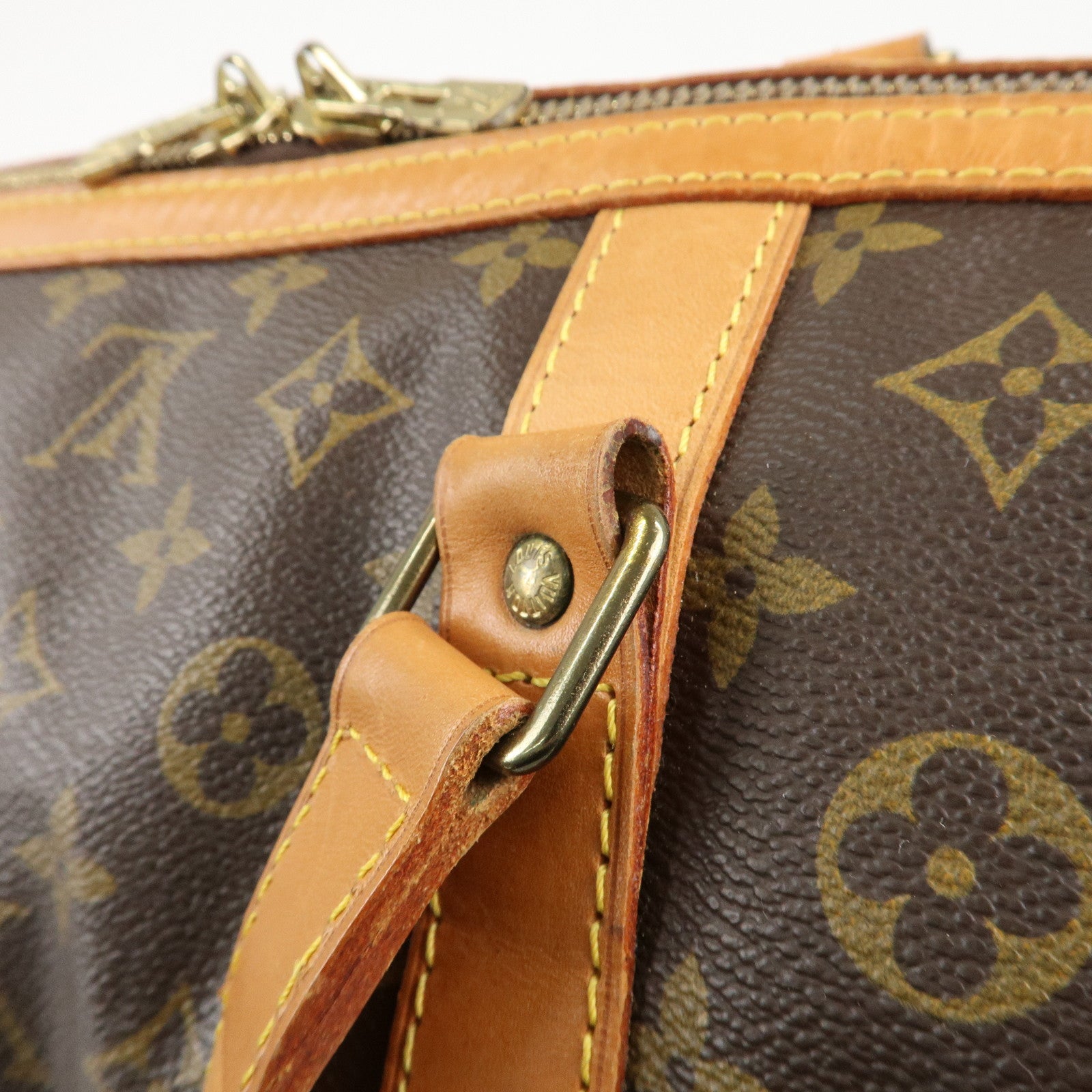 Louis Vuitton Monogram Sac Souple 55 Boston Bag Brown M41622