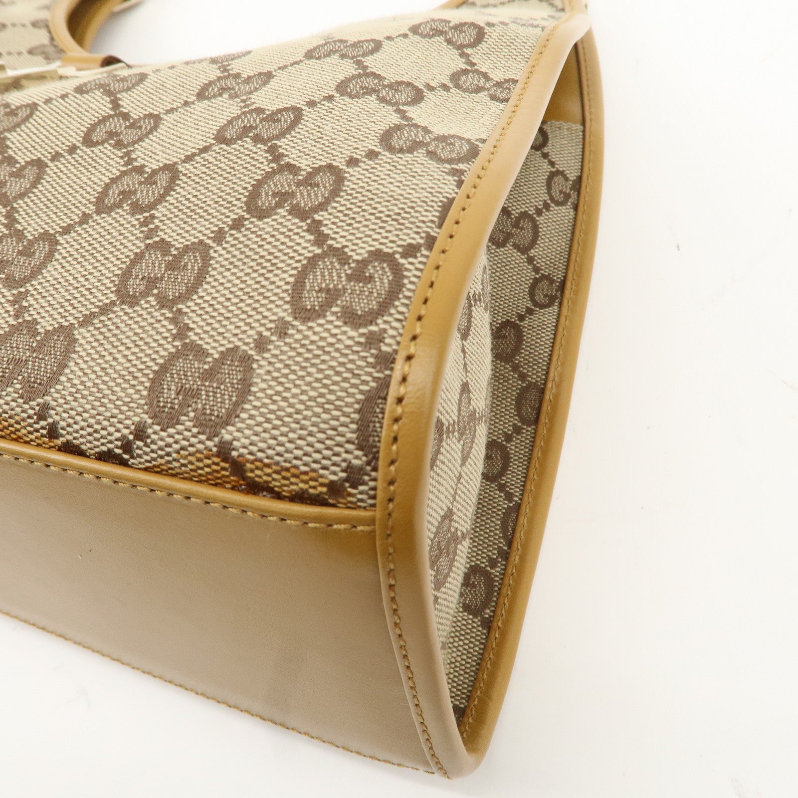 GUCCI Jackie Leather Shoulder Bag Beige 002.1067