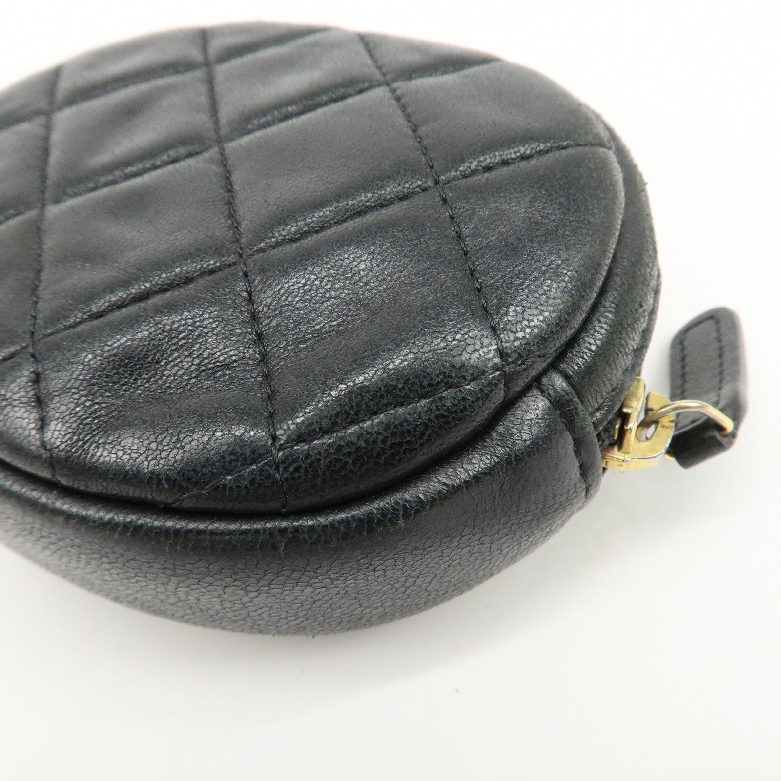 CHANEL Matelasse Lamb Skin COCO Mark Coin Case Black