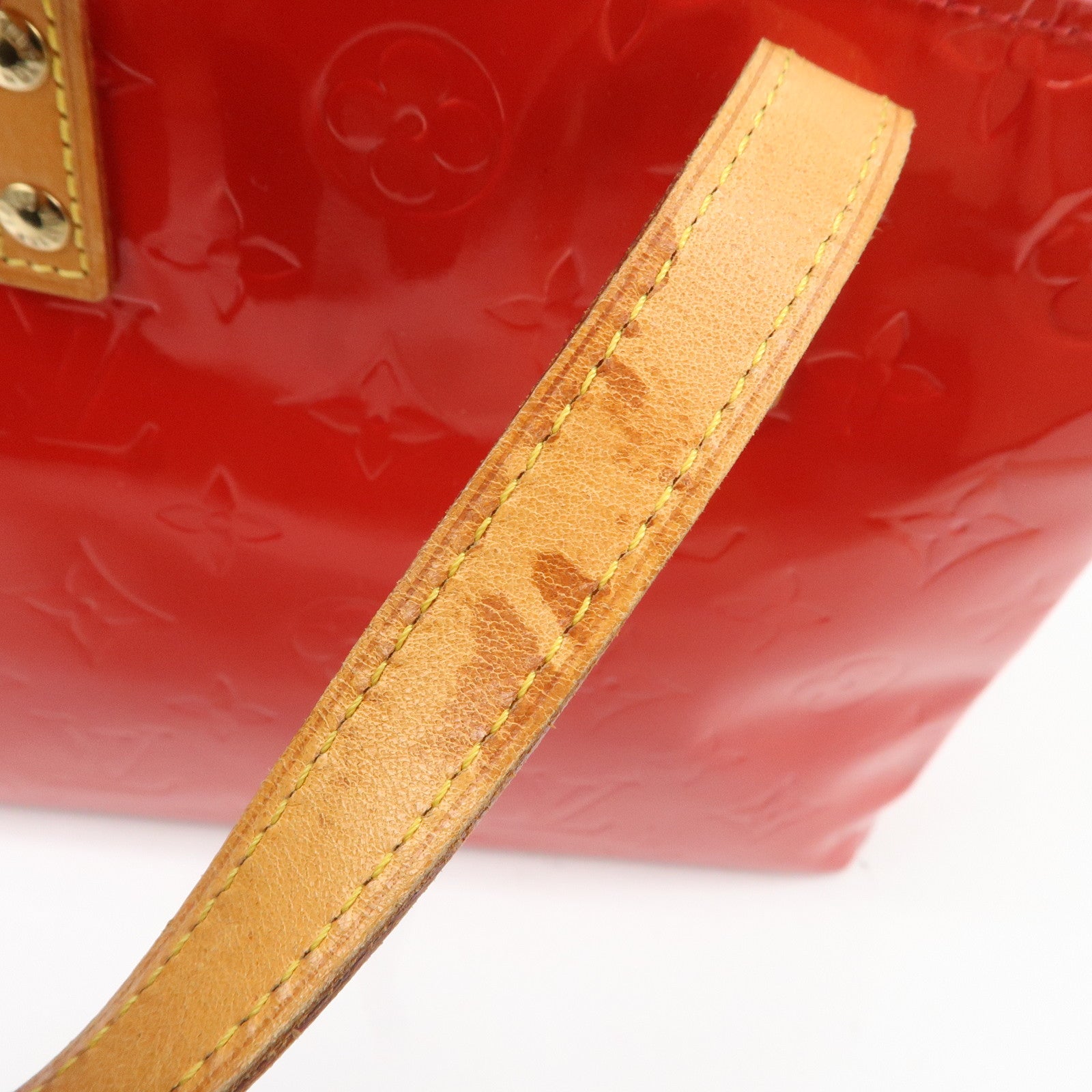 Louis Vuitton Monogram Vernis Lead PM Hand Bag M91088 Rouge