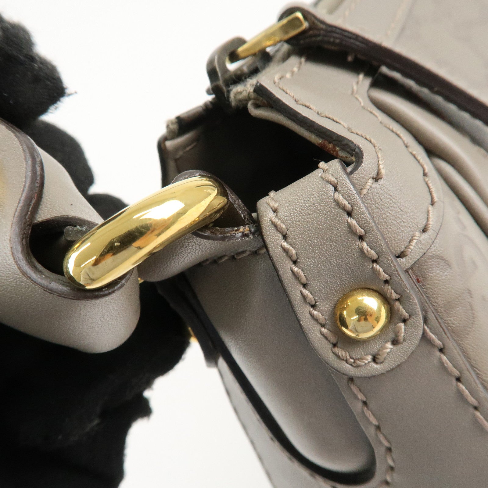 GUCCI Guccissima Scarlet Guccissima Leather Shoulder Bag 282298 Used